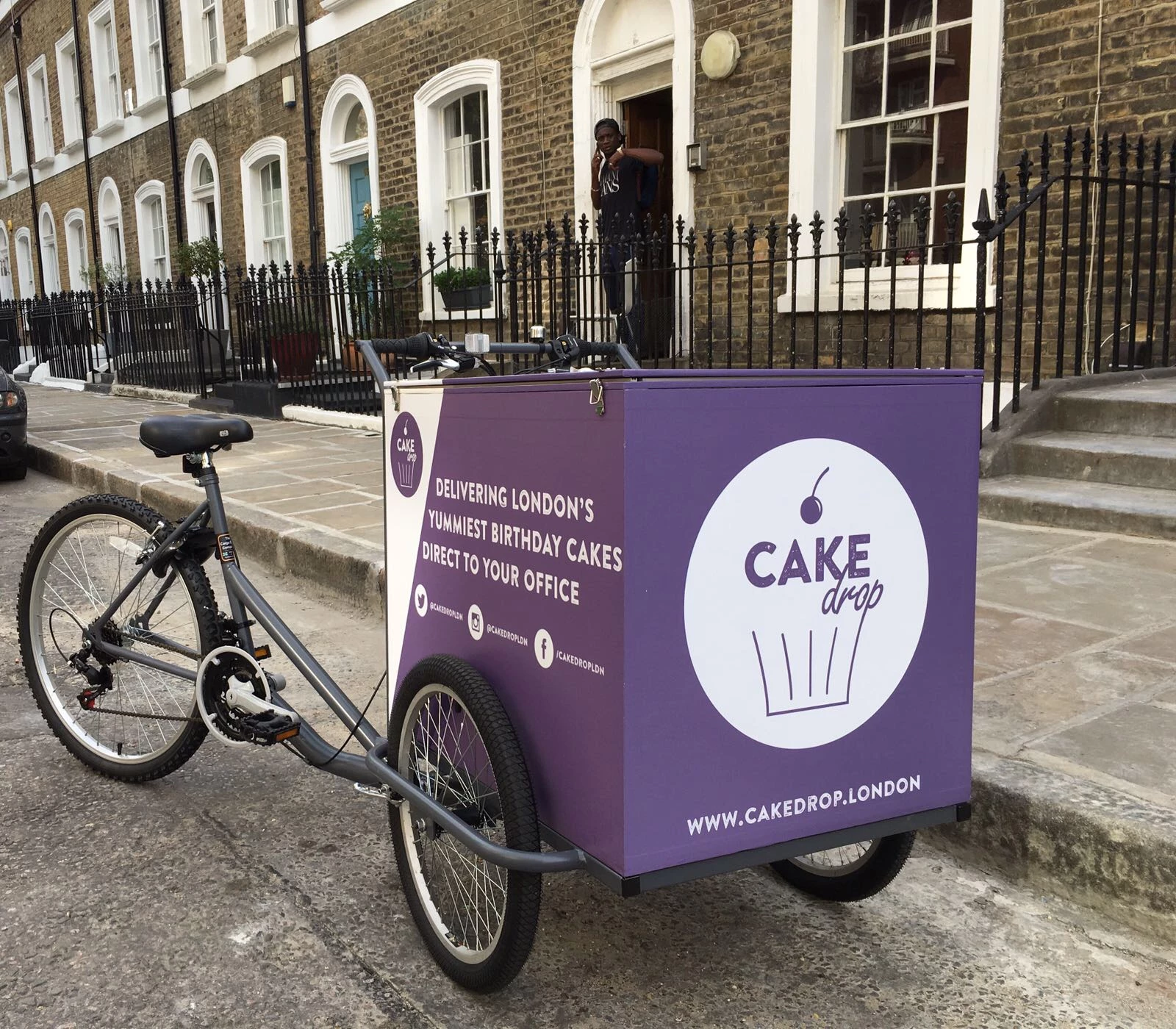 One of CakeDrop's fleet of CakeTrikes.