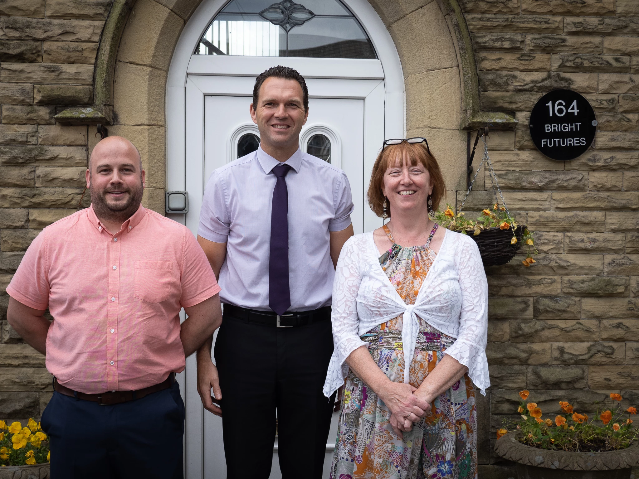 (L-R) Tom Worthington of Medlock FRB with Daniel Scott of Robert Scott and Zoe Thompson founder of Bright Futures School