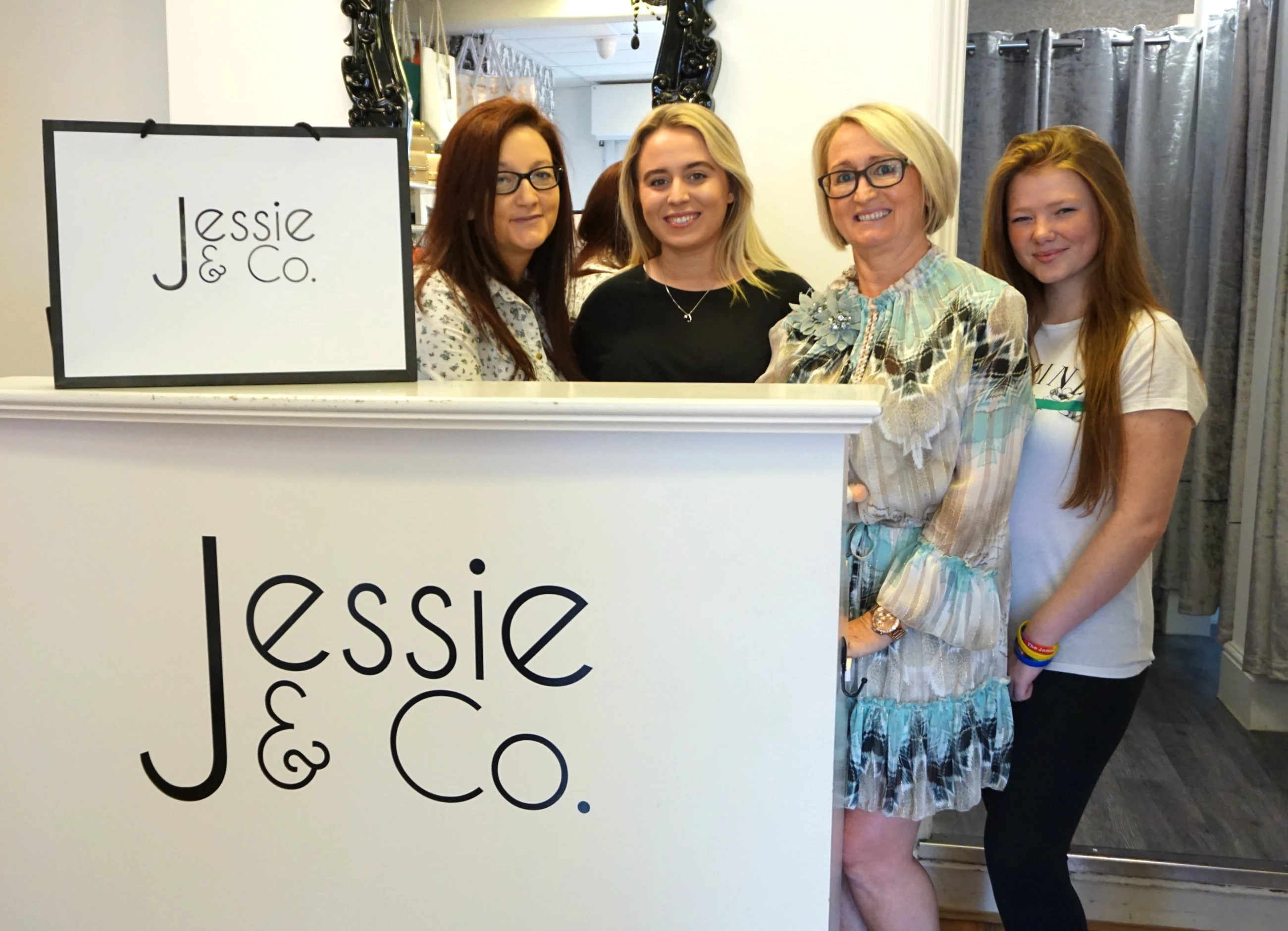 Jenni Stuart, Jess Hill, Managing Director Louise Gillespie and Millie Greenop