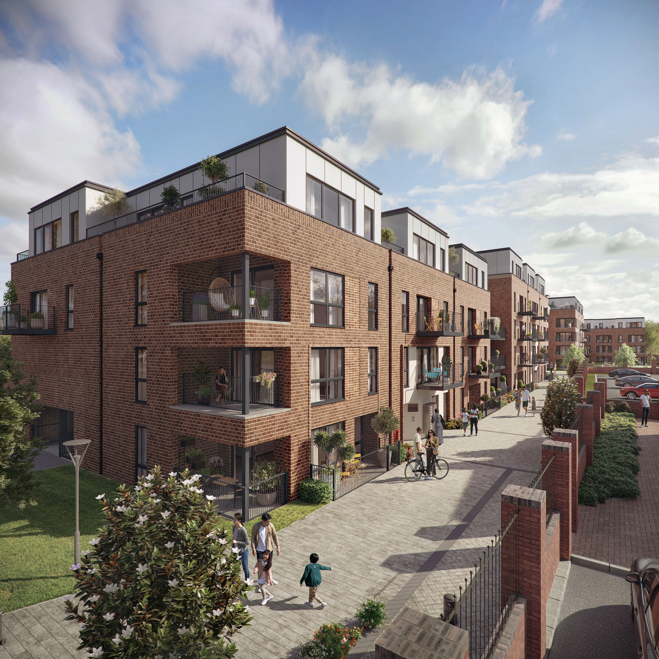 CGI of Manor Lane, Hounslow, London.