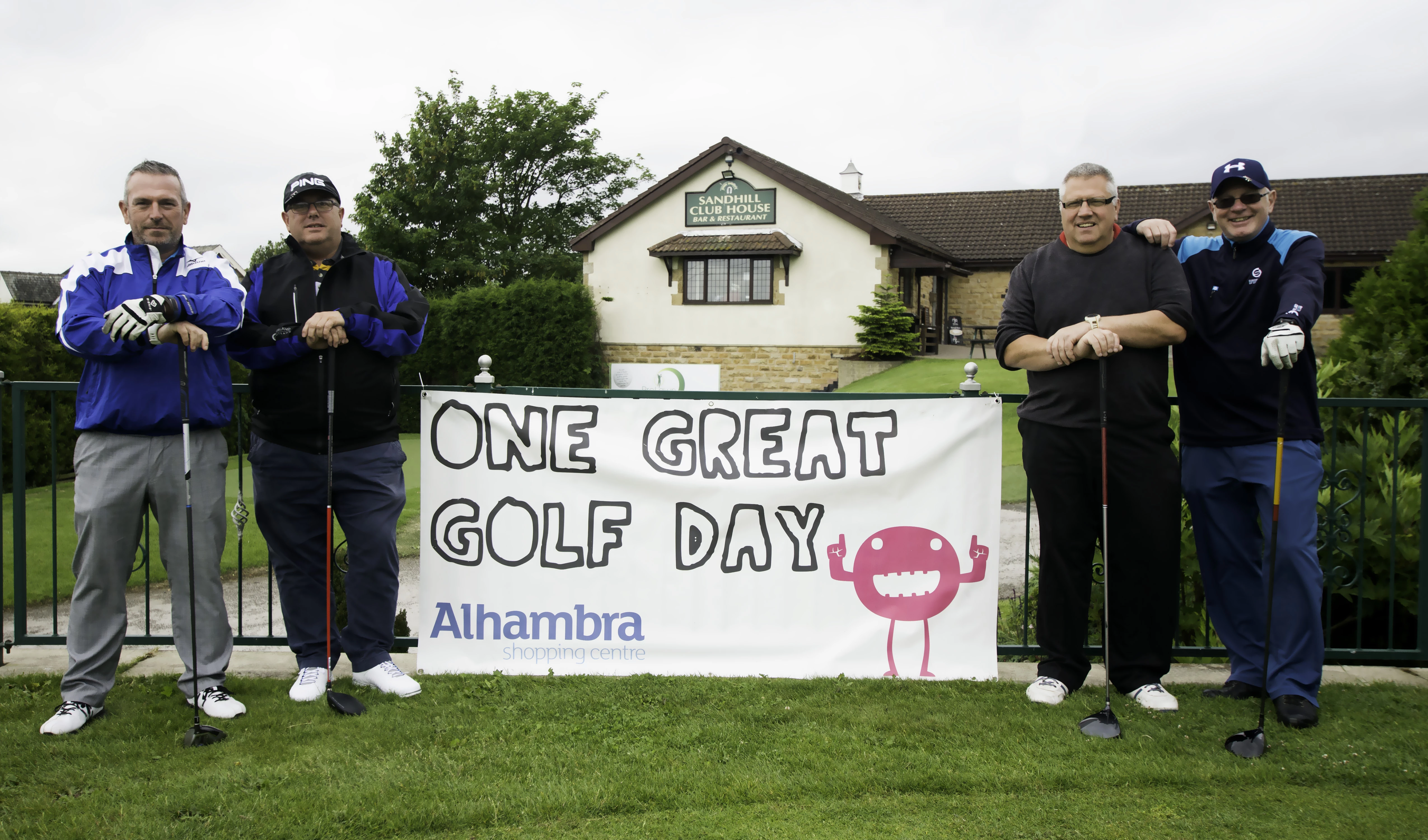 John Tarrant, Centre Manager and his team take part in the One Great Golf Day.