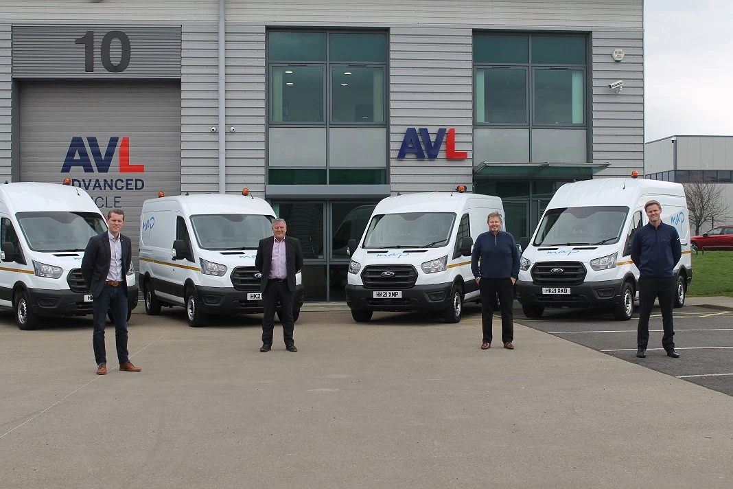 Left to right: Matty and Mike Carlin, of MAP Group, with Stuart and Clarke Beagrie, of AVL