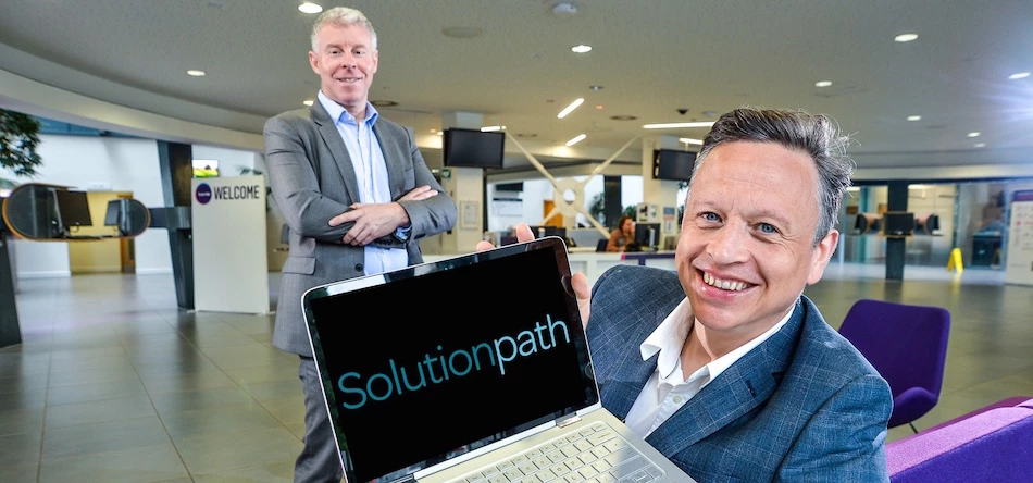 Solutionpath CEO Howard Hall (left) with sales director David Cole