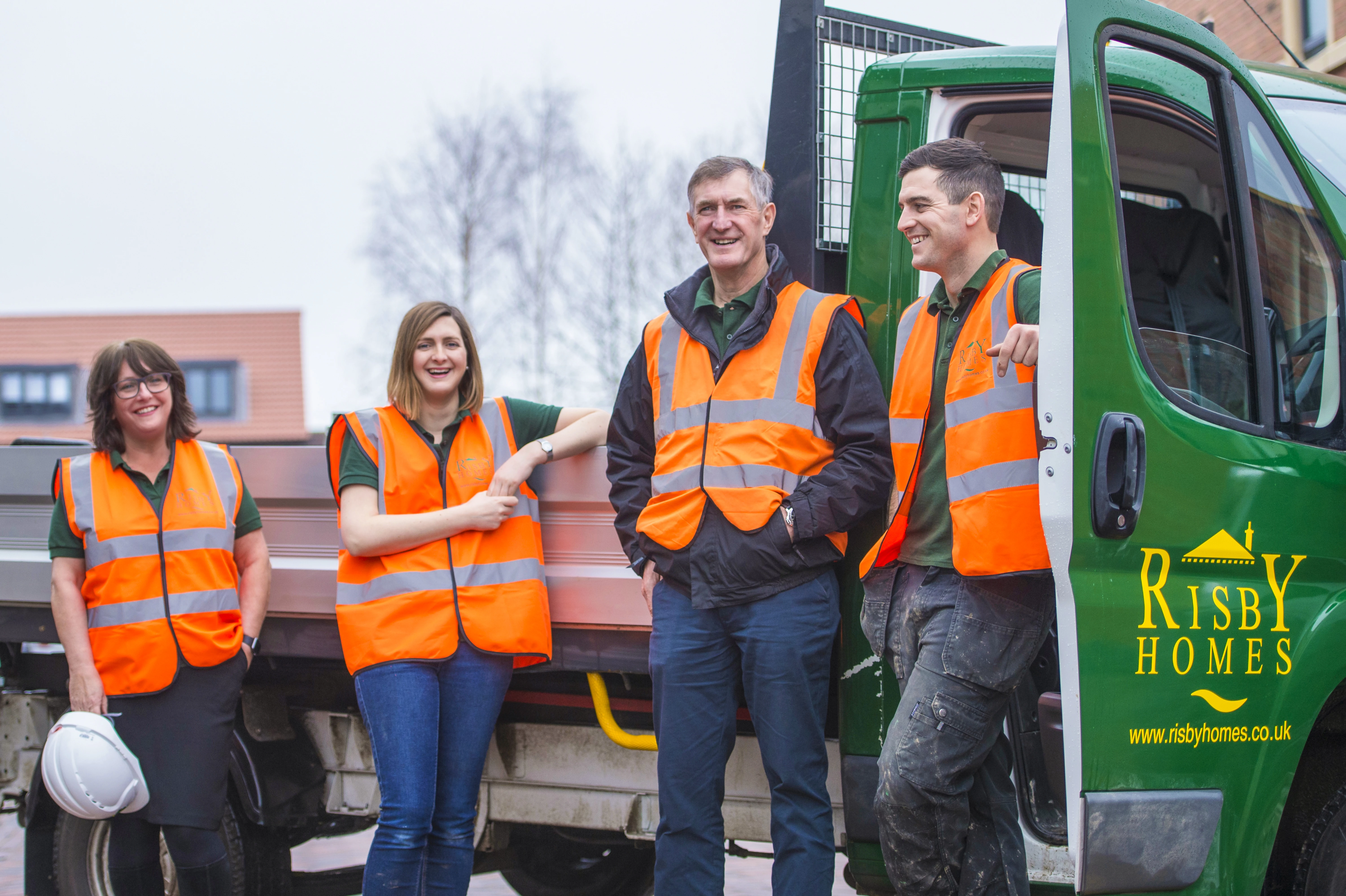 Sales manager Trina Henderson, site coordinator Amy Barrett, managing director Mark Barrett, and site manager Olly Barrett.