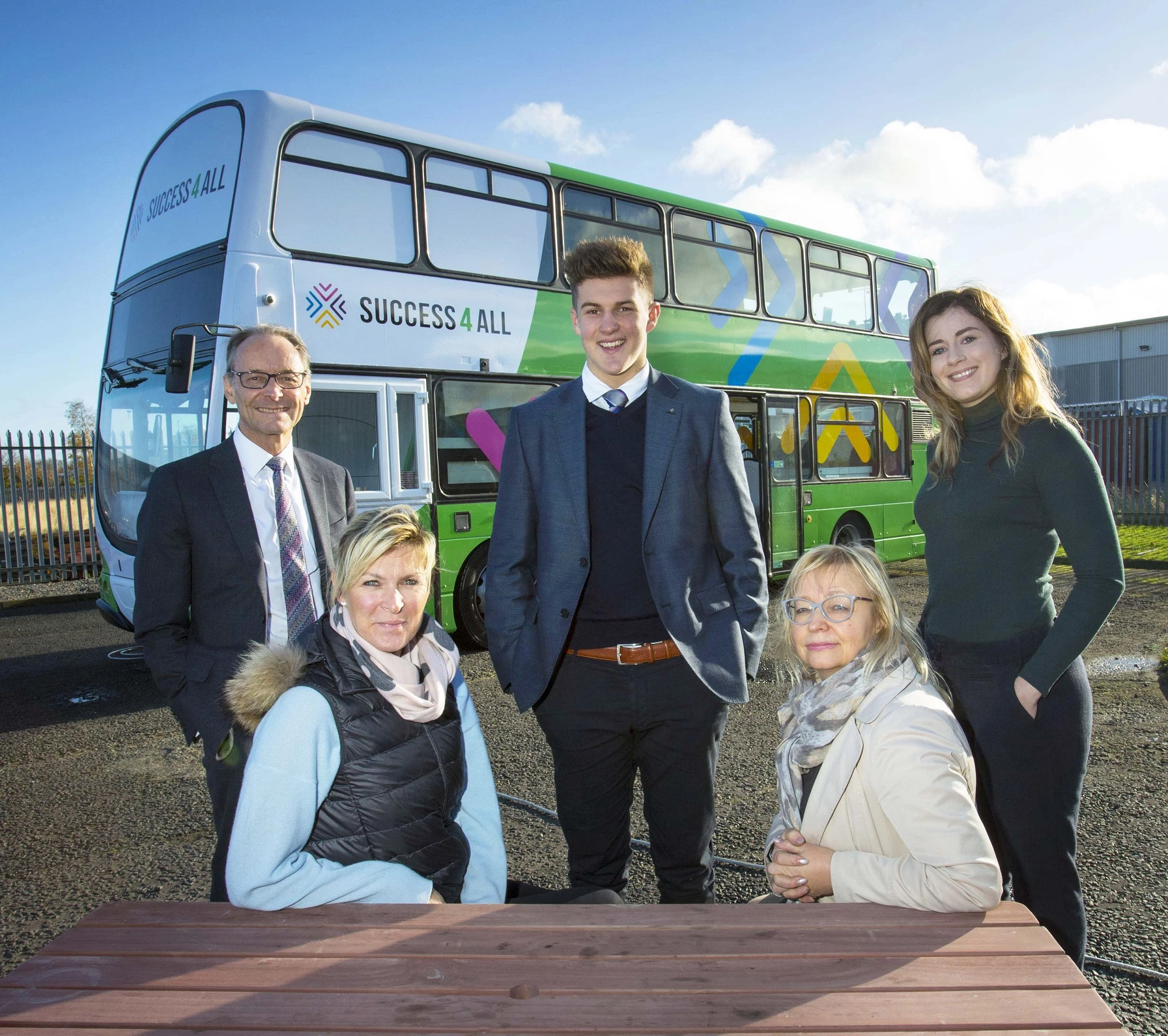 Hugh Welch (Muckle LLP), Claire Watson (Watson Family Charitable Trust), Craig Watson (Watson Family Charitable Trust), Caroline Afolabi-Deleu (Success4All), Samantha Roberts (Muckle LLP).