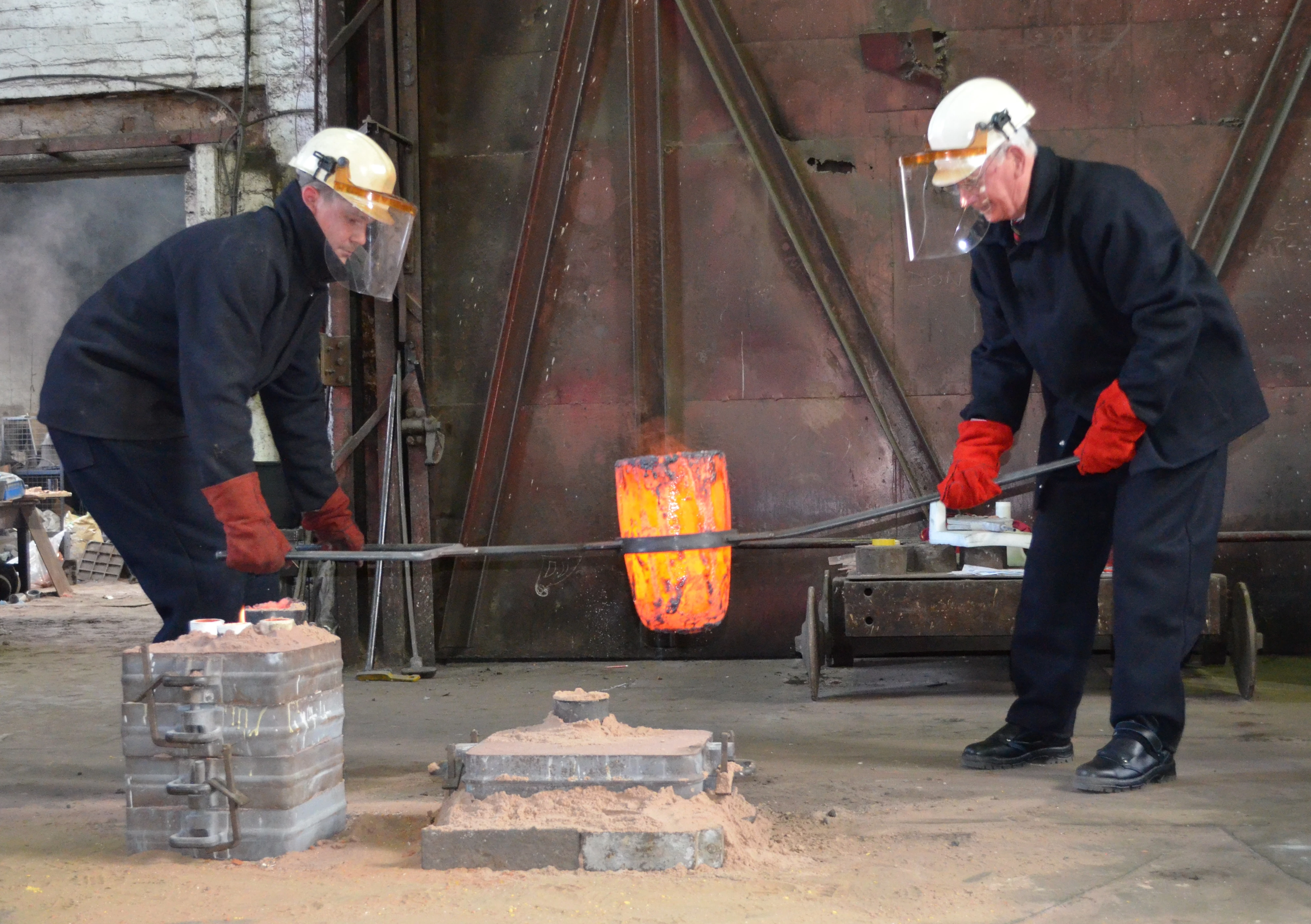 HRH The Duke of Gloucester at Loughborough Bellfoundry. Photo Chris Berry