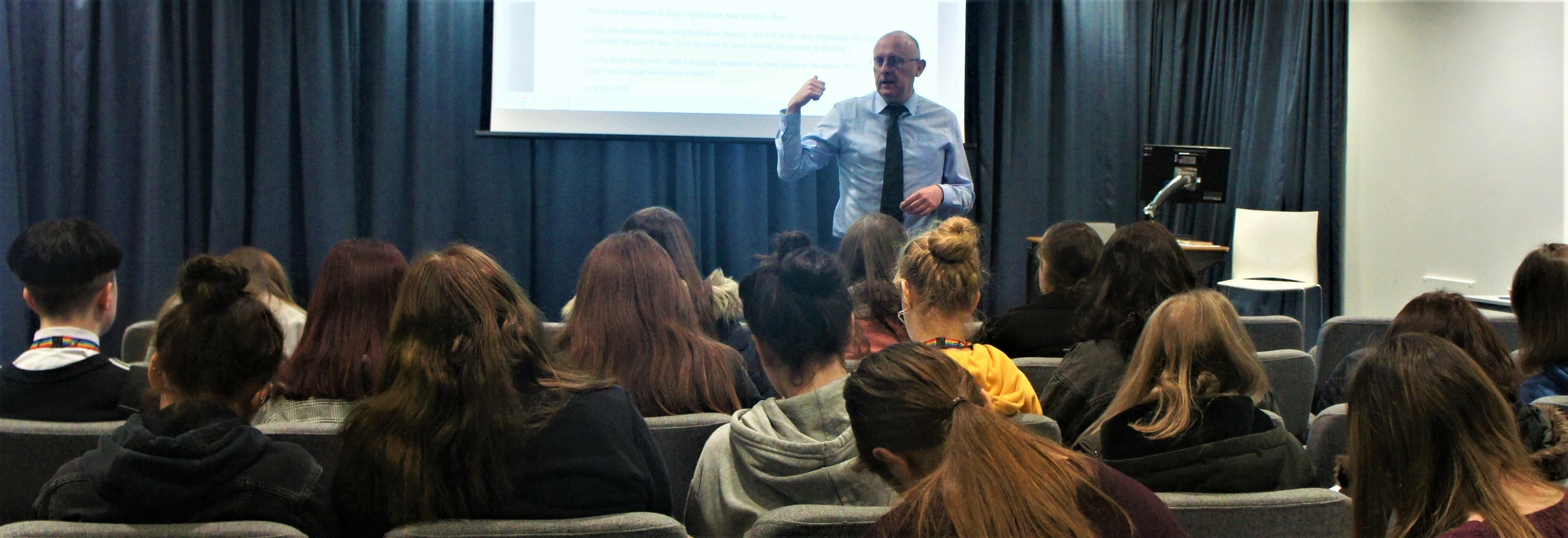 Paul Howarth delivers an A Level English Literature Workshop at Newcastle Sixth Form College