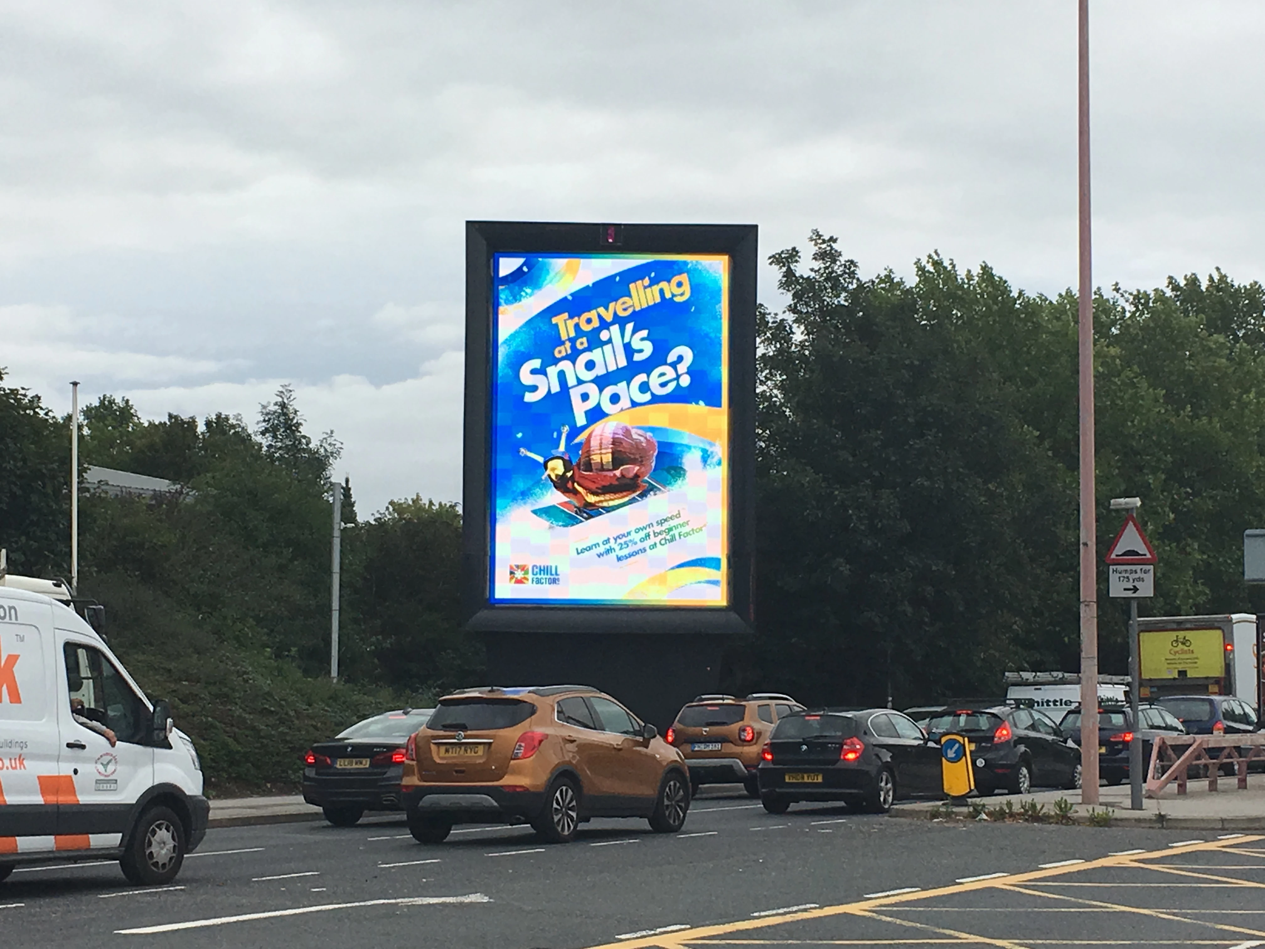 The new speed-triggered billboards on Regent Road