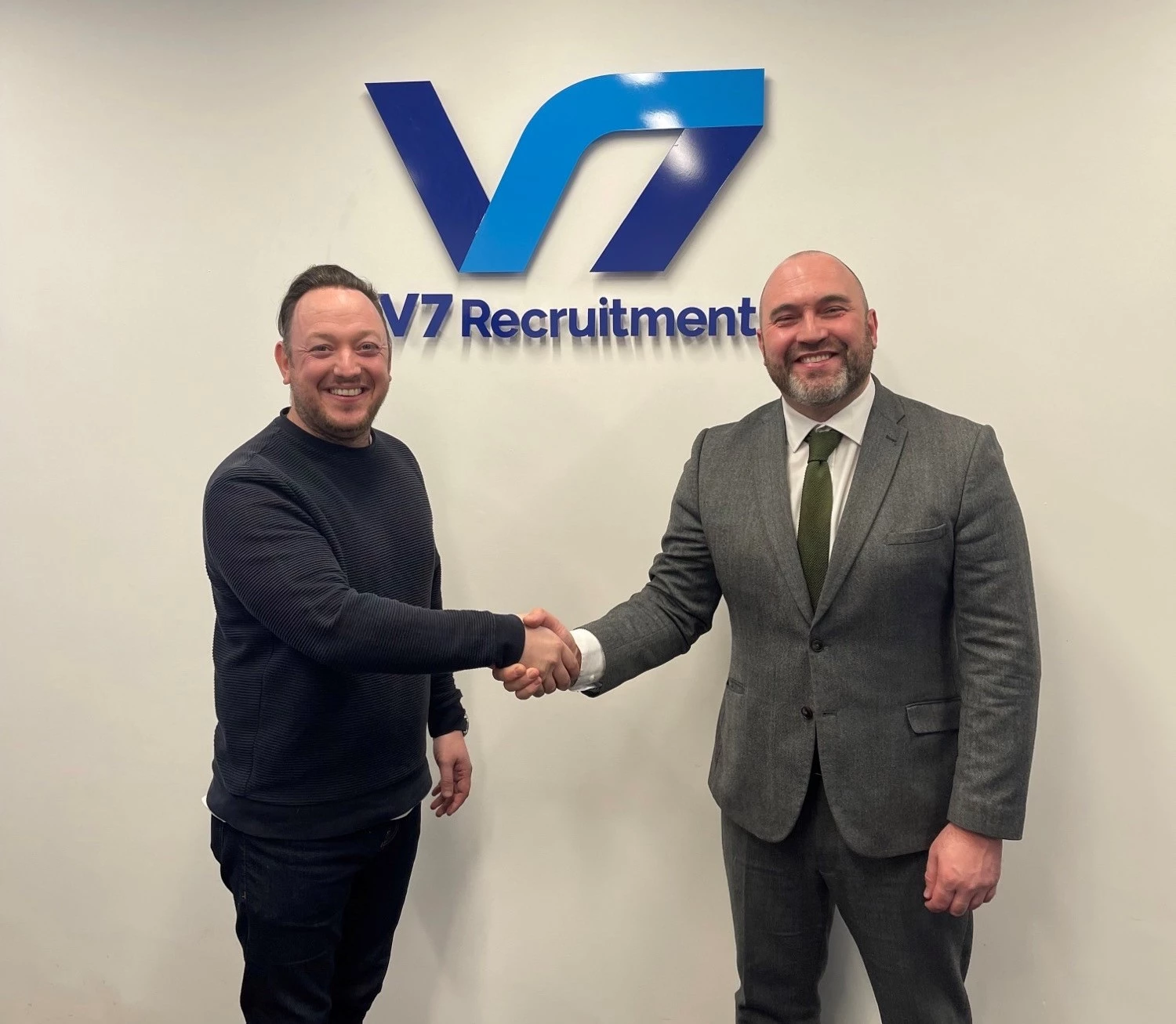 Steve Whiston, MD at V7 Recruitment and Gareth Smith, Operations Director at Zodeq.