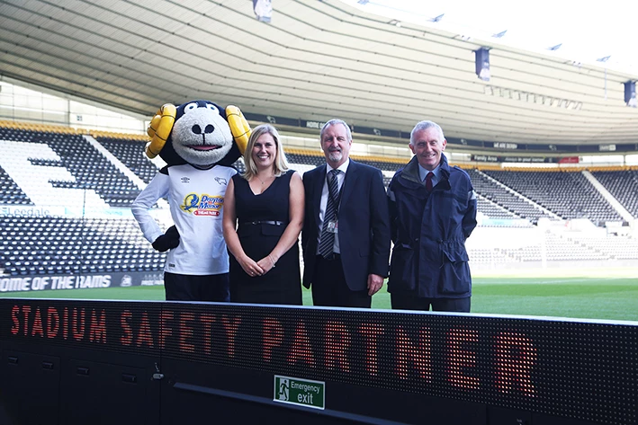 Jennie Bowmer, Mitre Group, Nigel Wood, DCFC and Danny Maxwell Mitre Group