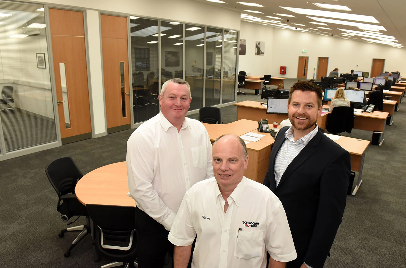 (l-r) Mark Davies (IB Construction), Steve Horne (Kocher+Beck) and Tim Lewis (IB Construction)