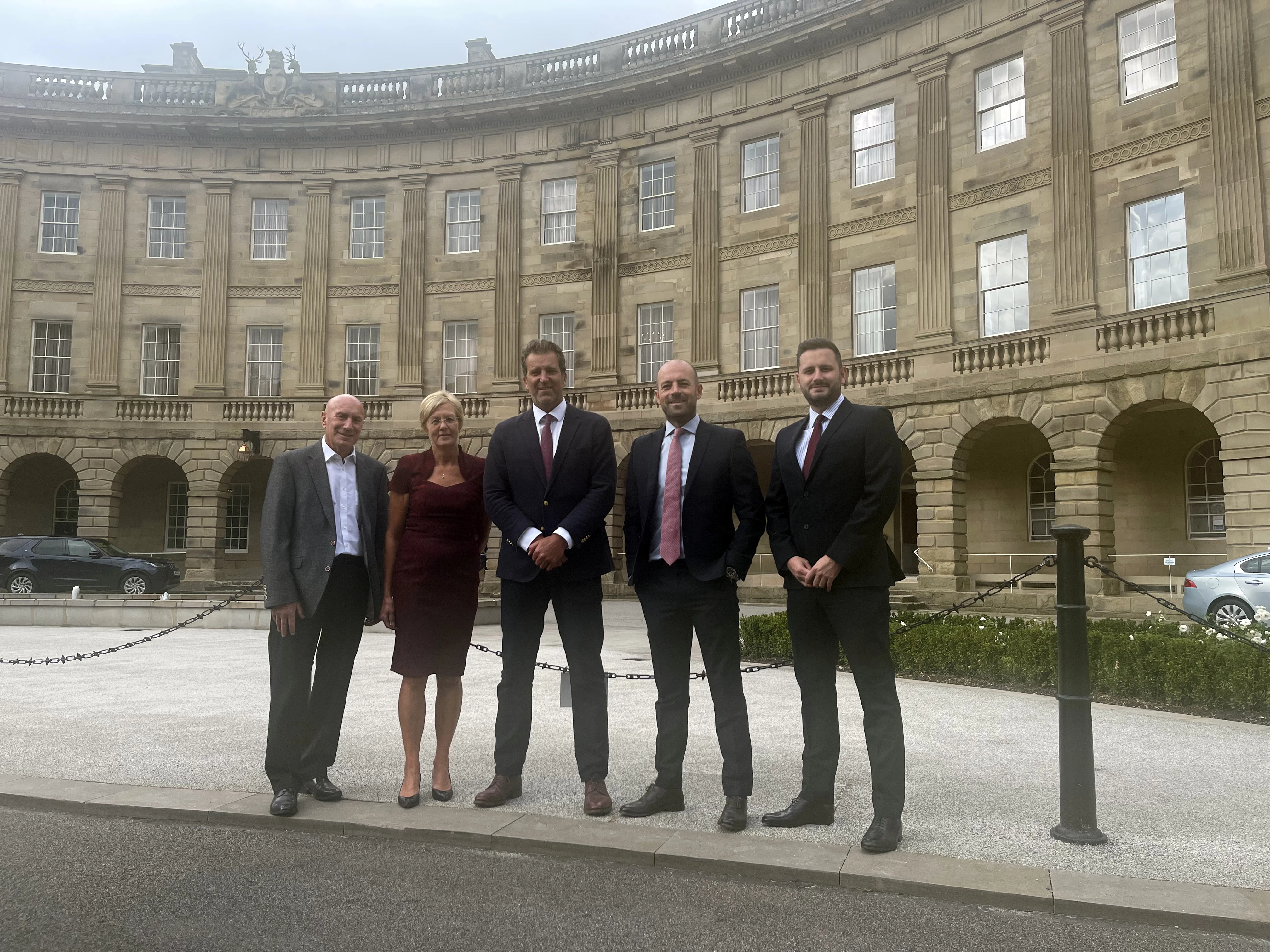 L-R: Malcolm Harris & Jill Harris of Malcolm J Harris; James Hartley & Jonathon Dickens of SMH Group, and Ross Jordan of SMH Bullock Woodburn.