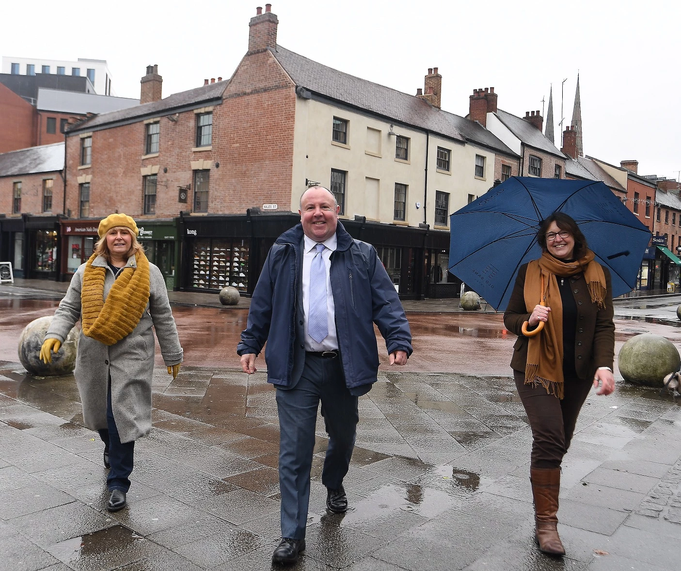 (left to right) Trish Willetts, Coventry BID Director, Councillor Jim O’Boyle and Carol Pyrah, Executive Director of HCT.