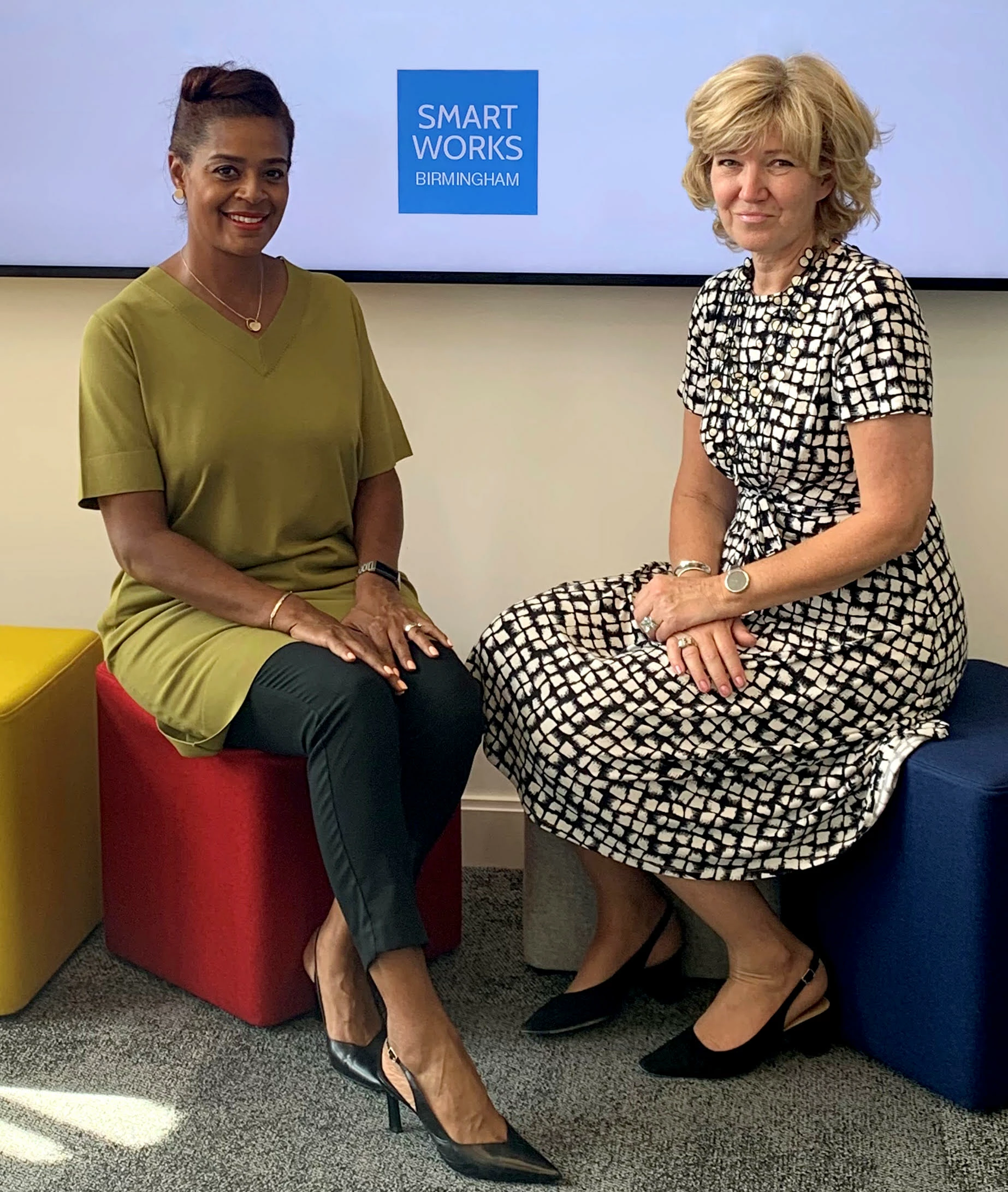 Julia Regis (left) with Philippa Pickavance, of Smart Works Birmingham