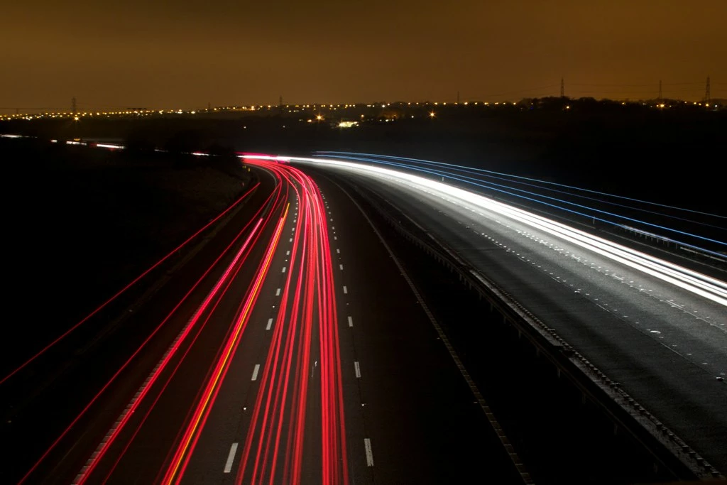 Light trails.