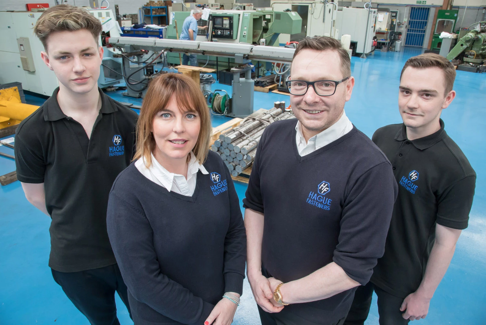 (l-r) Tom, Claire, Jon and Jack Hague 