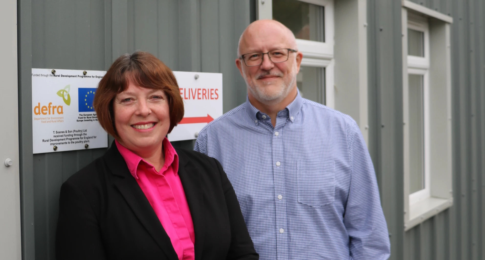 Soanes Poultry financial controller Claire Wright and general manager Nigel Upson