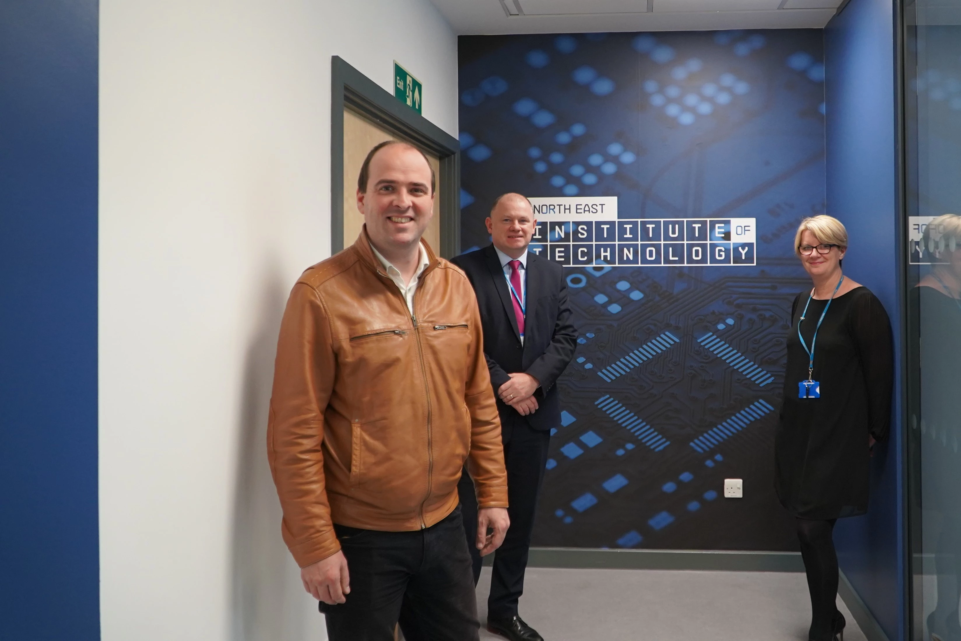 (L-R) MP Richard Holden with Andy Broadbent, Principal and Chief Executive New College Durham and Alison Maynard Deputy Principal New College Durham