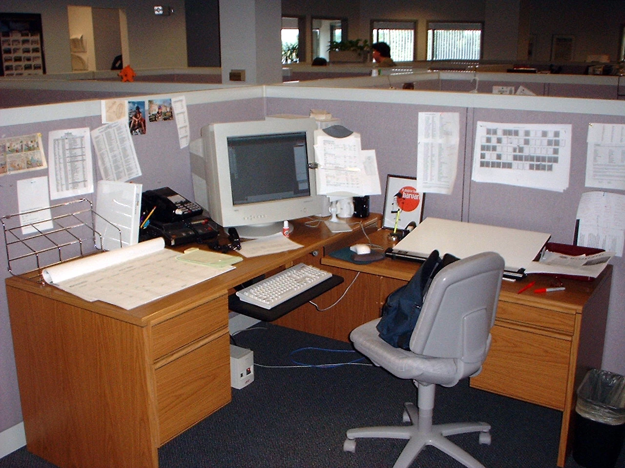 Office cubicle, circa 2001