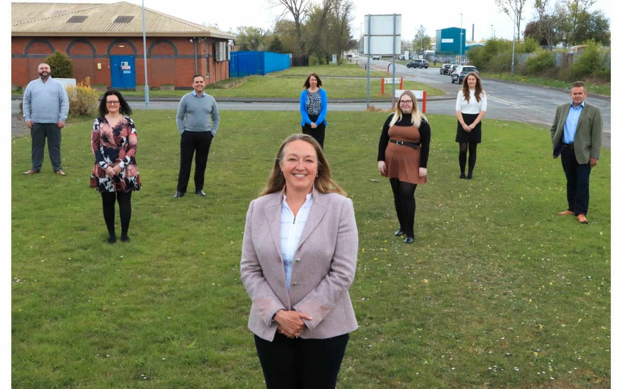 Nicky Jolley, managing director of HR2day (Front, centre) with (left to right) C. Pollard, M. Schollar, J. Henderson, C. Gily, B. Laidlaw, C. Elwood and M. Jolley