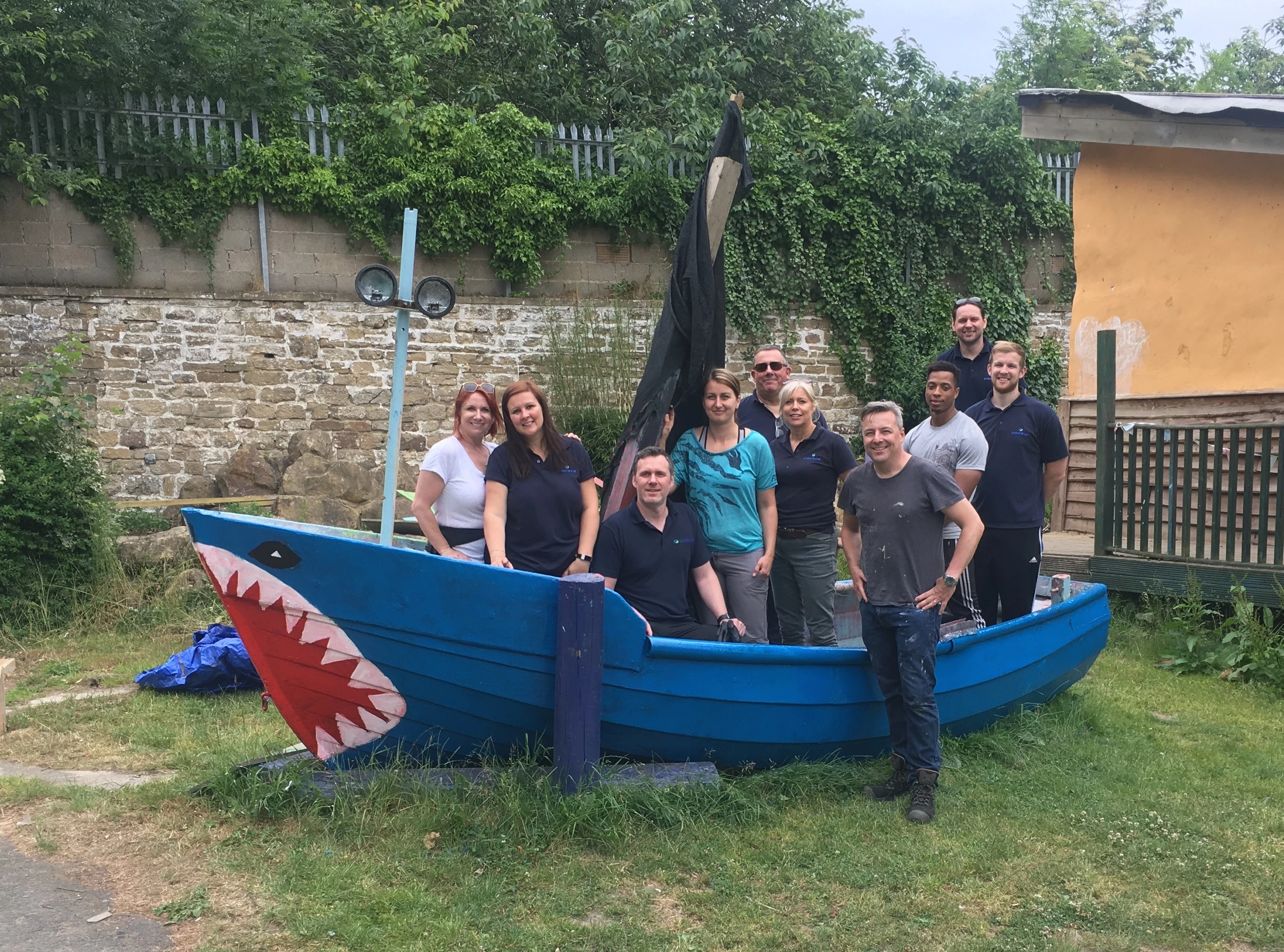 Staff from Christeyns at the Big Swing project 