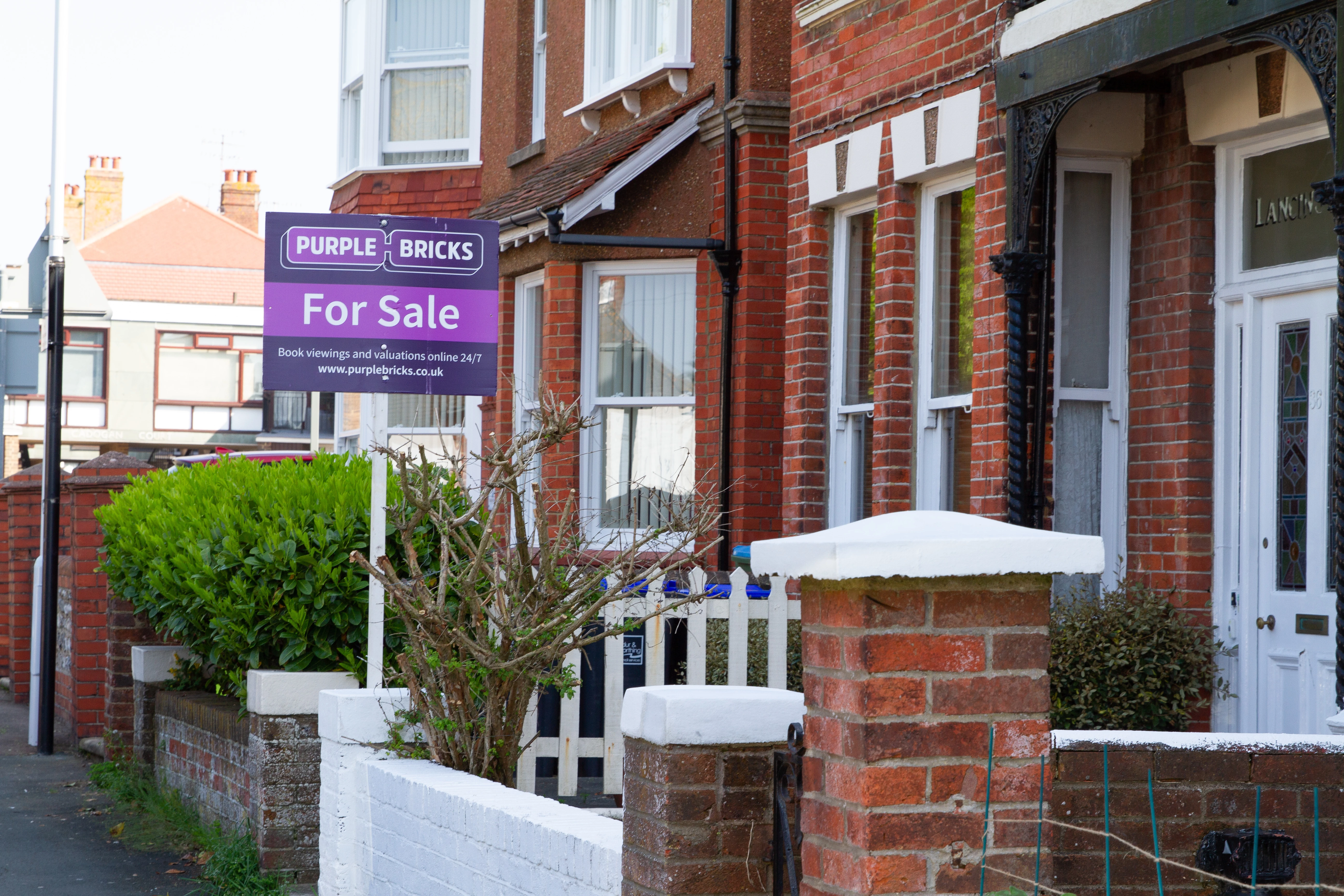 Purple Bricks For Sale Sign