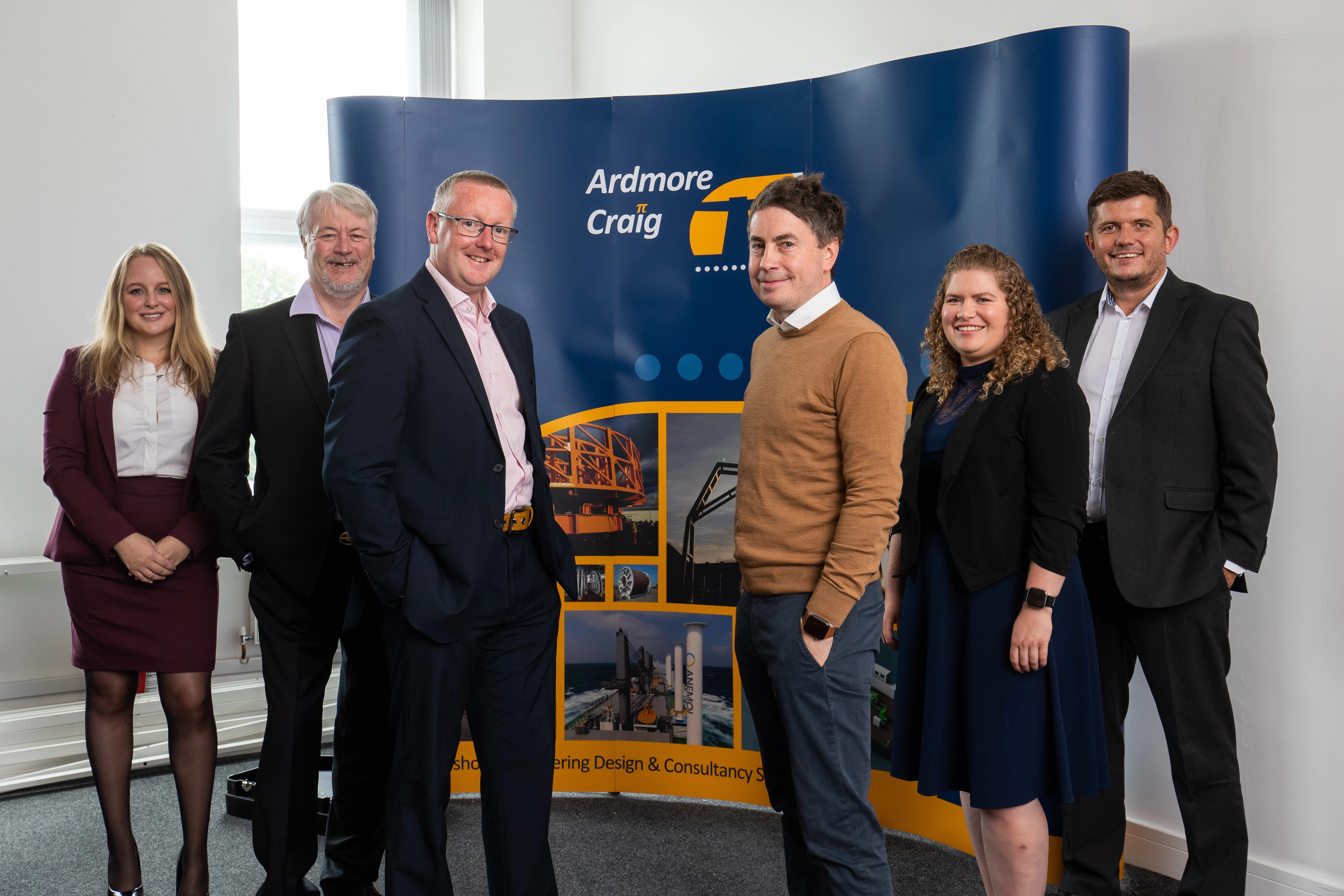 L to R: Rachel Smith, Keith Charlton, Andy Stevenson, Mike Styan, Claire Boyes and David Wilson