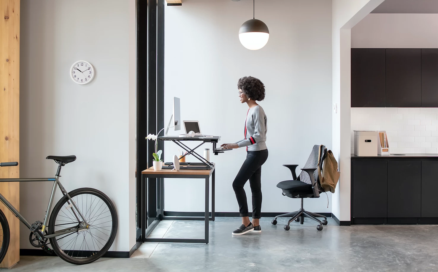 Making use of a standing desk 