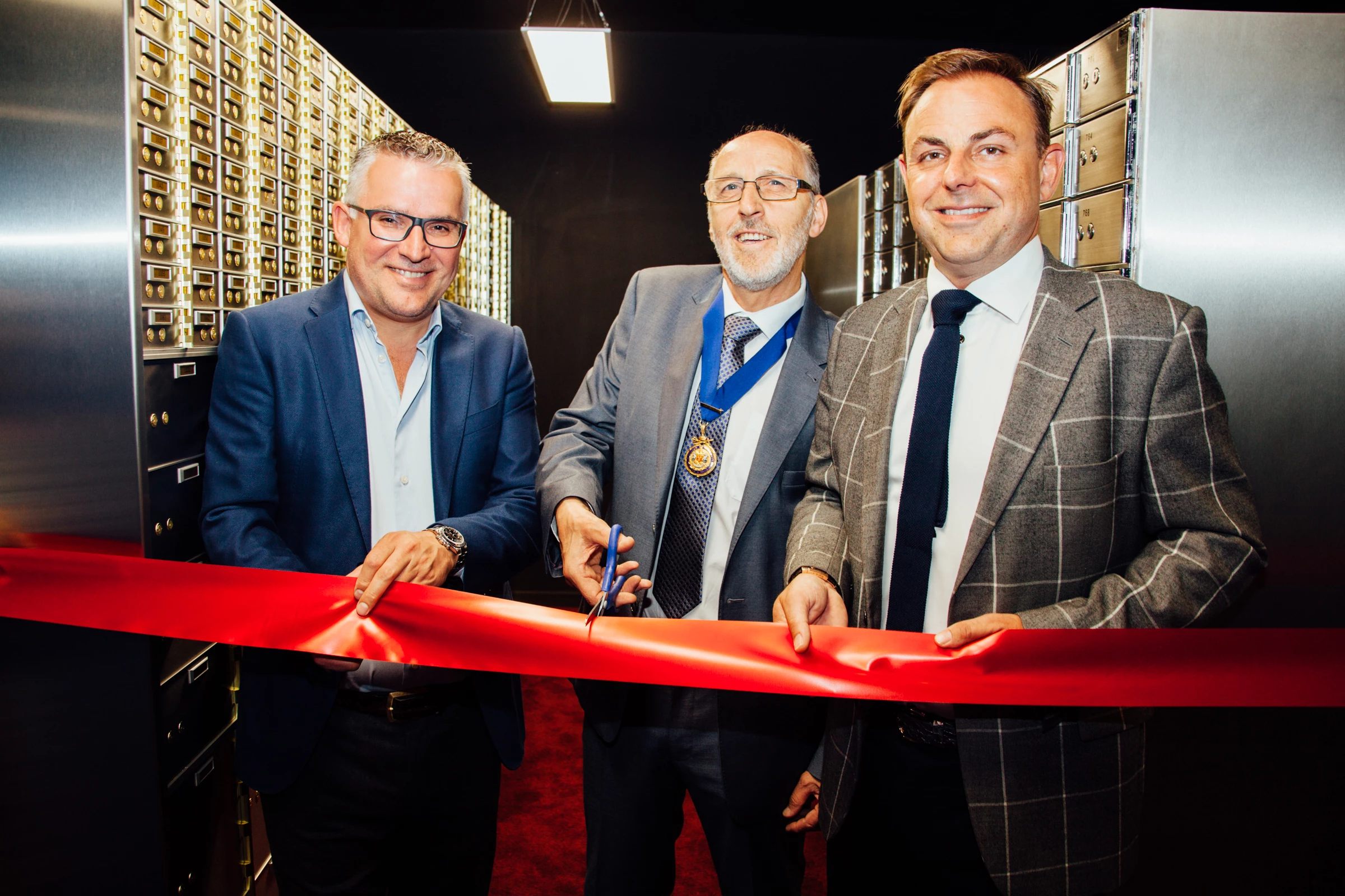 Seamus Fahy, Sheriff and Deputy Lord Mayor of Newcastle, Cllr David Down, and David Walsh