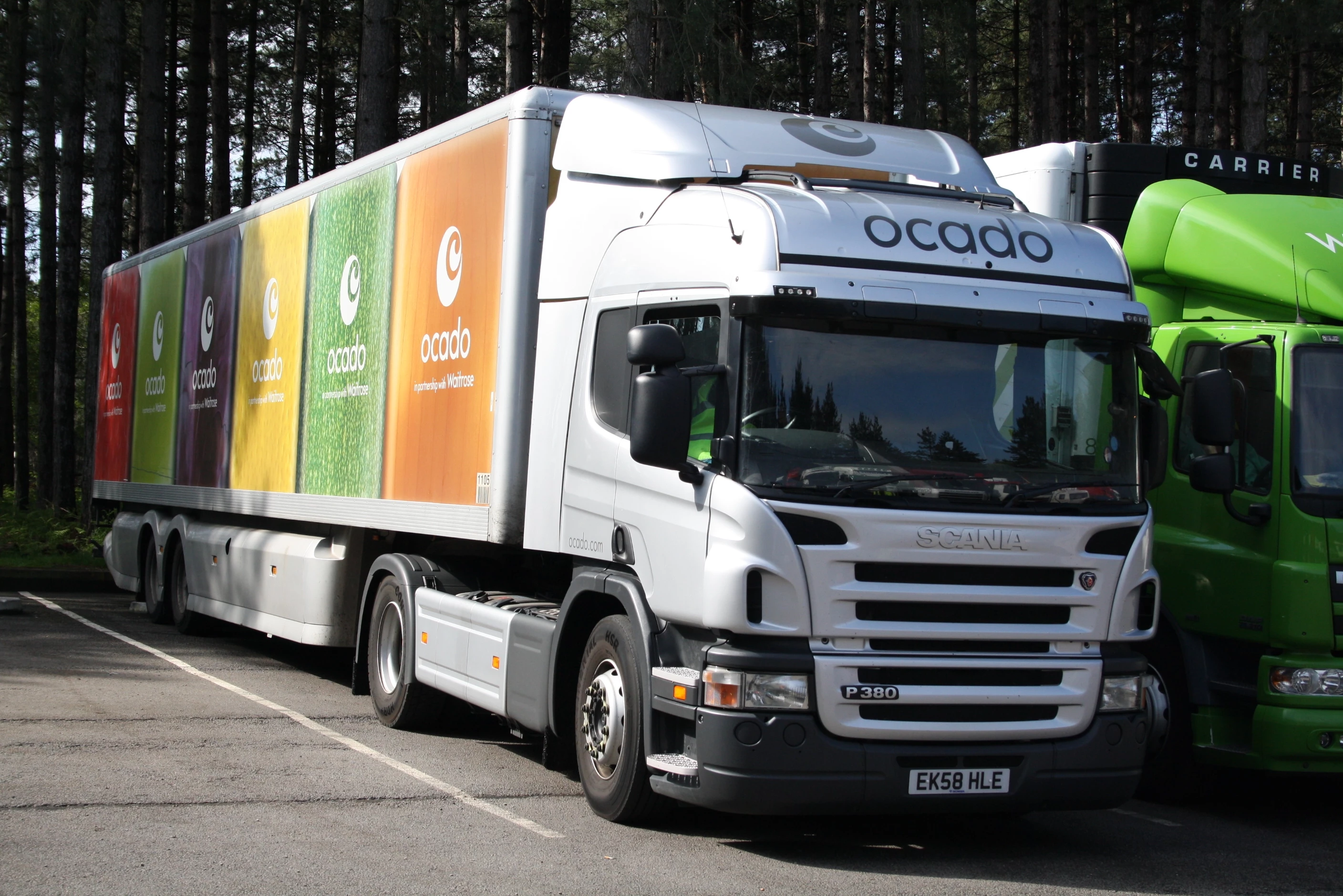 Ocado lorry.