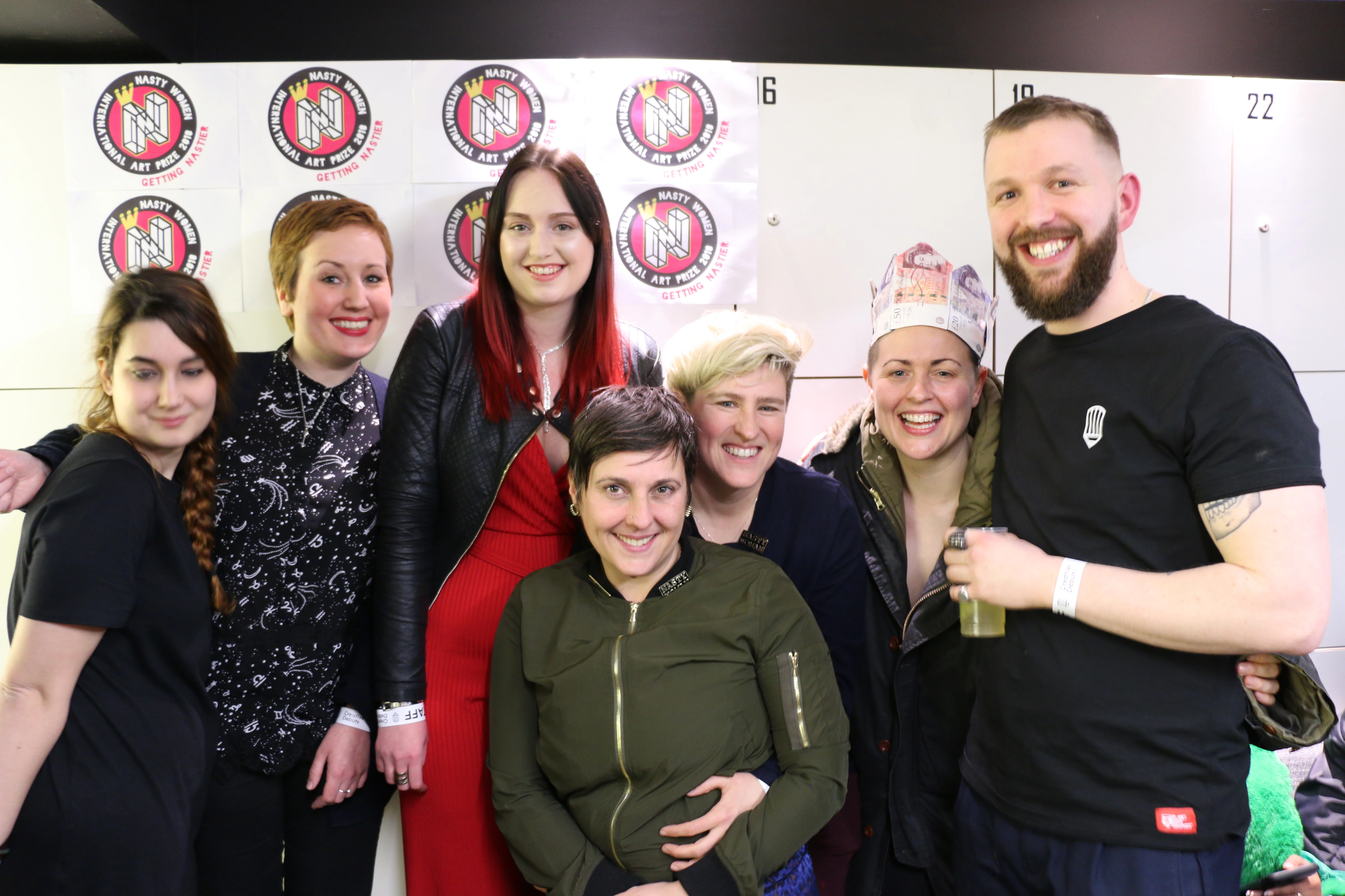 6 of the 14 judges of the Nasty Women International Art Prize celebrating at the launch of the Nasty Women/Creative Debuts "Empowerment" exhibition in London last week.