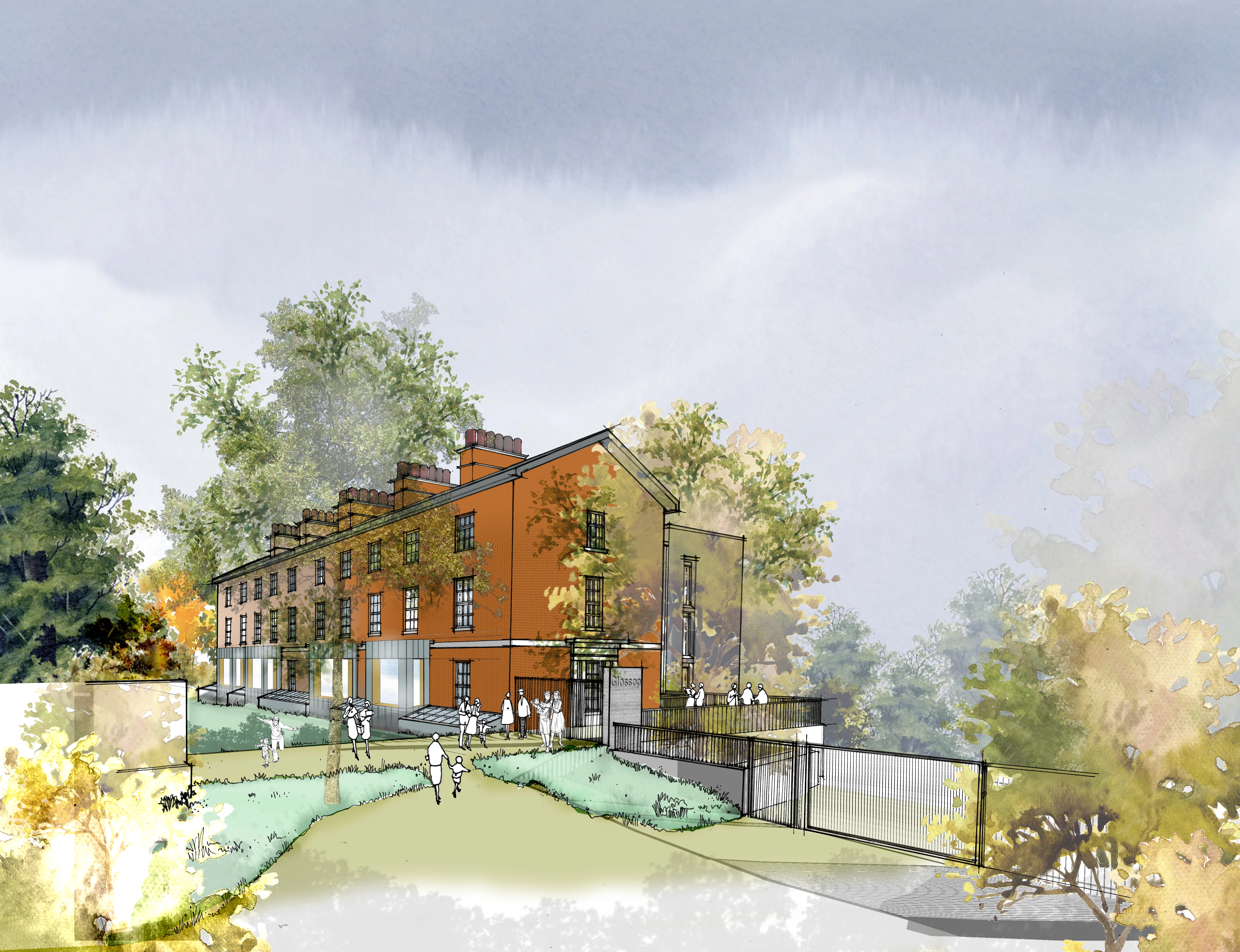 An artist's impression of the scheme from Glossop Street