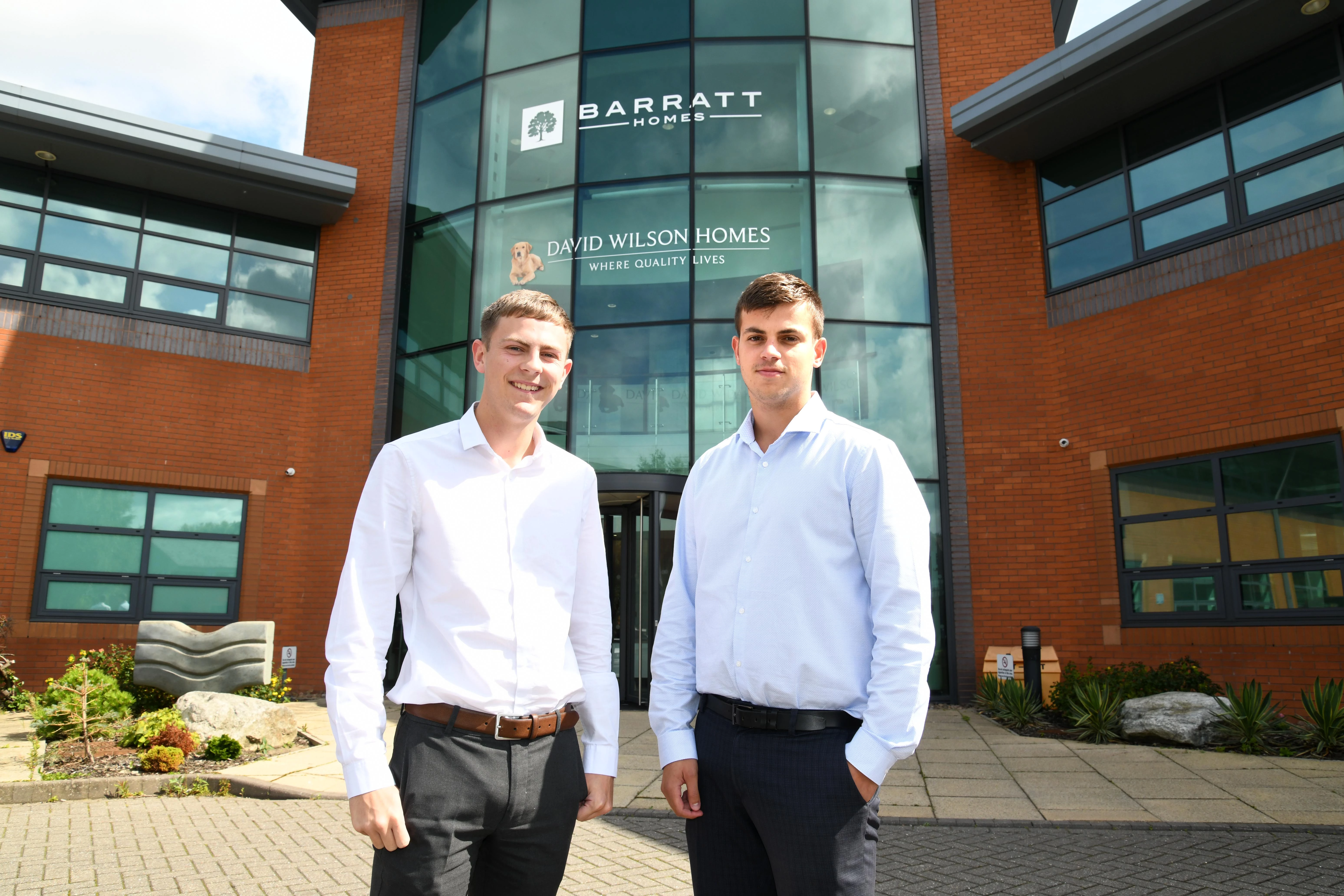 Barratt Developments supports local students Luke Warnett and Ryan Dawson with apprenticeship scheme