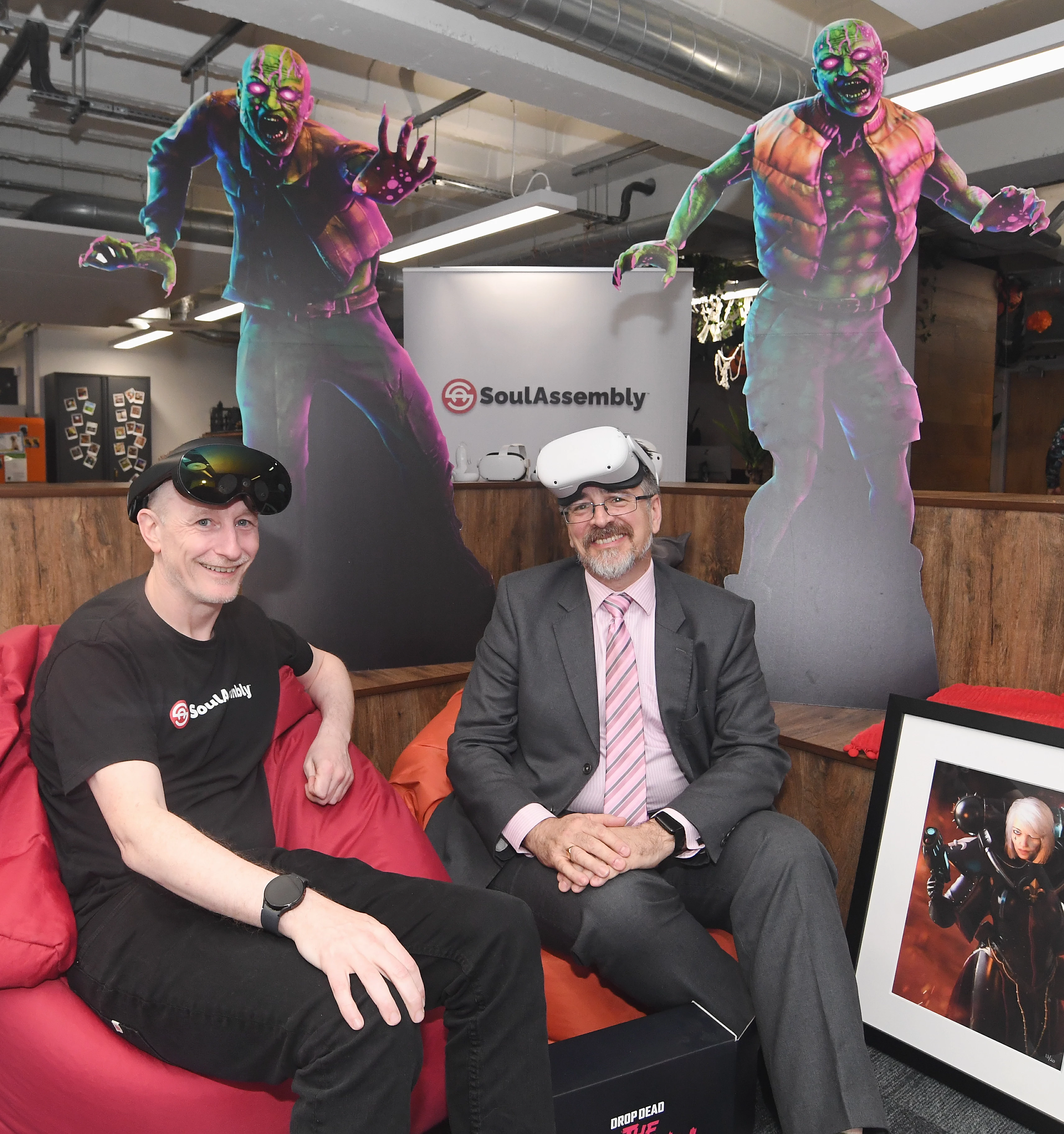 From left to right, David Solari (CEO of Soul Assembly) with Cllr Tim Sinclair (Warwickshire County Council)