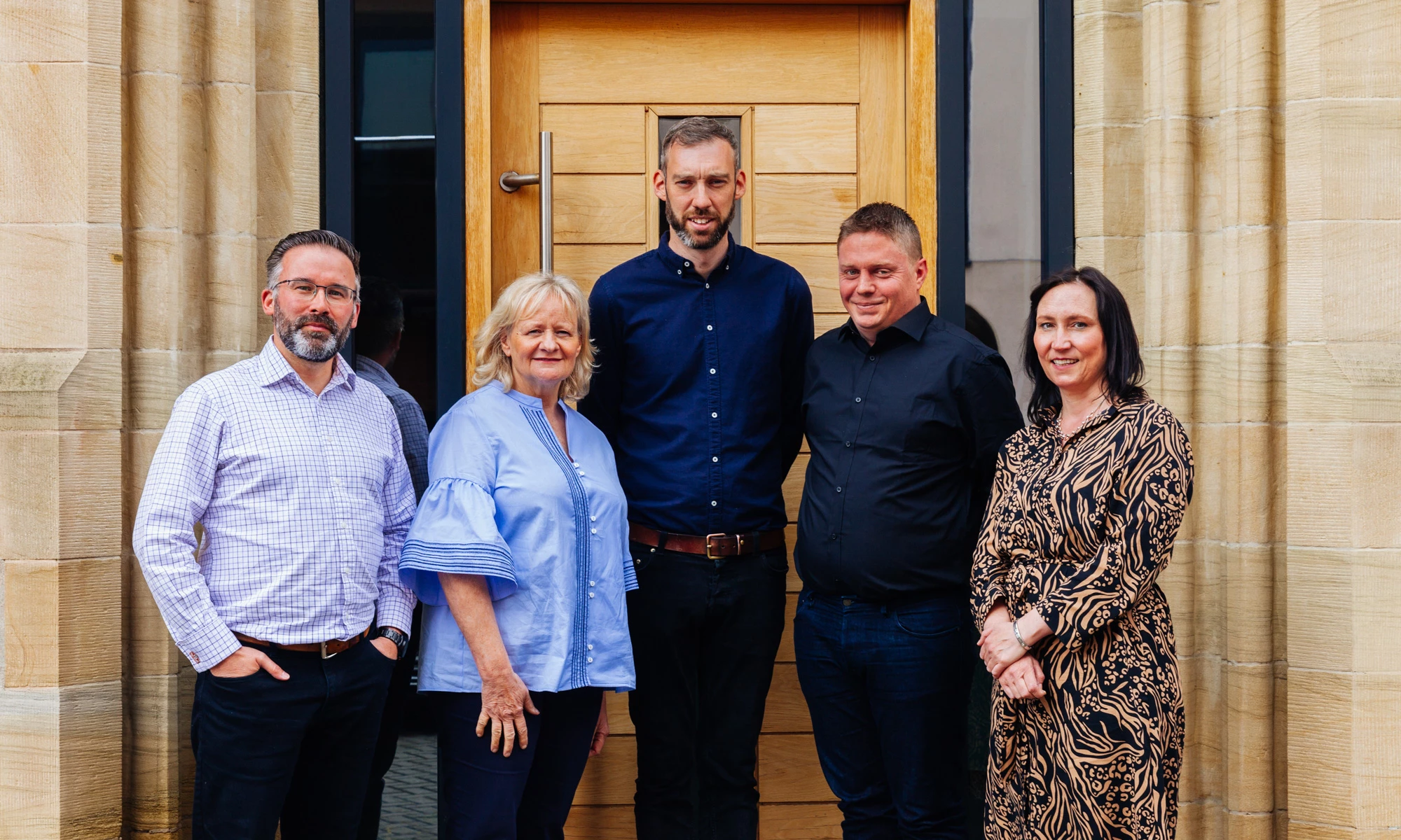 L-R Harvey Rogers, Denise Ellis, Ian Burgess, Terry Patrick and Kath Hinsley