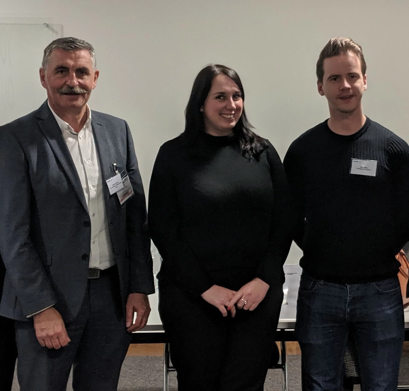 Pictured left to right: Eugene Farell of AXA PPP Healthcare, Stephanie Love of Moneypenny and Jake Mills of Chasing the Stigma.