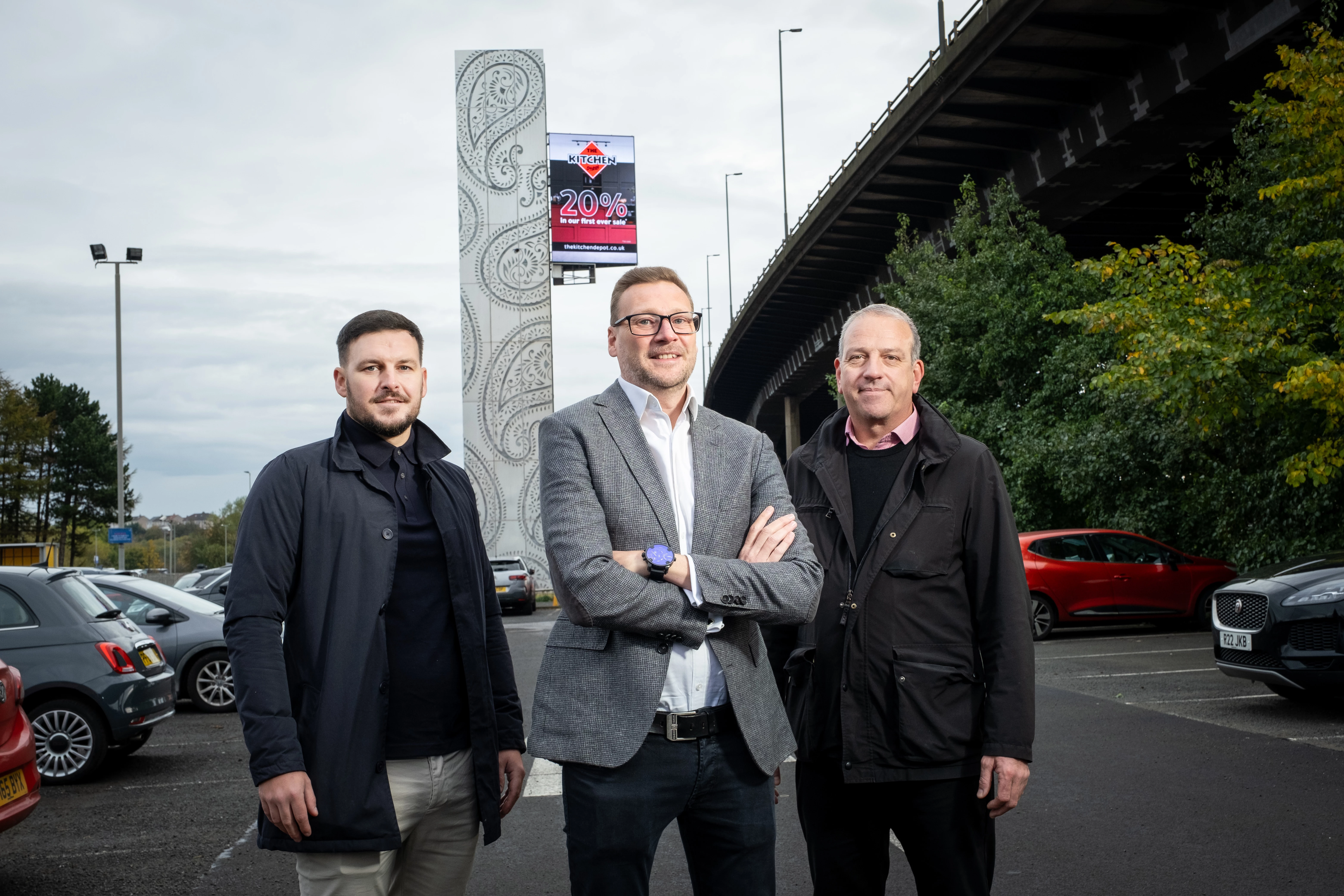 The 75Media team in Scotland, Ollie Paxton, Mark Russell and Stuart Robertson.