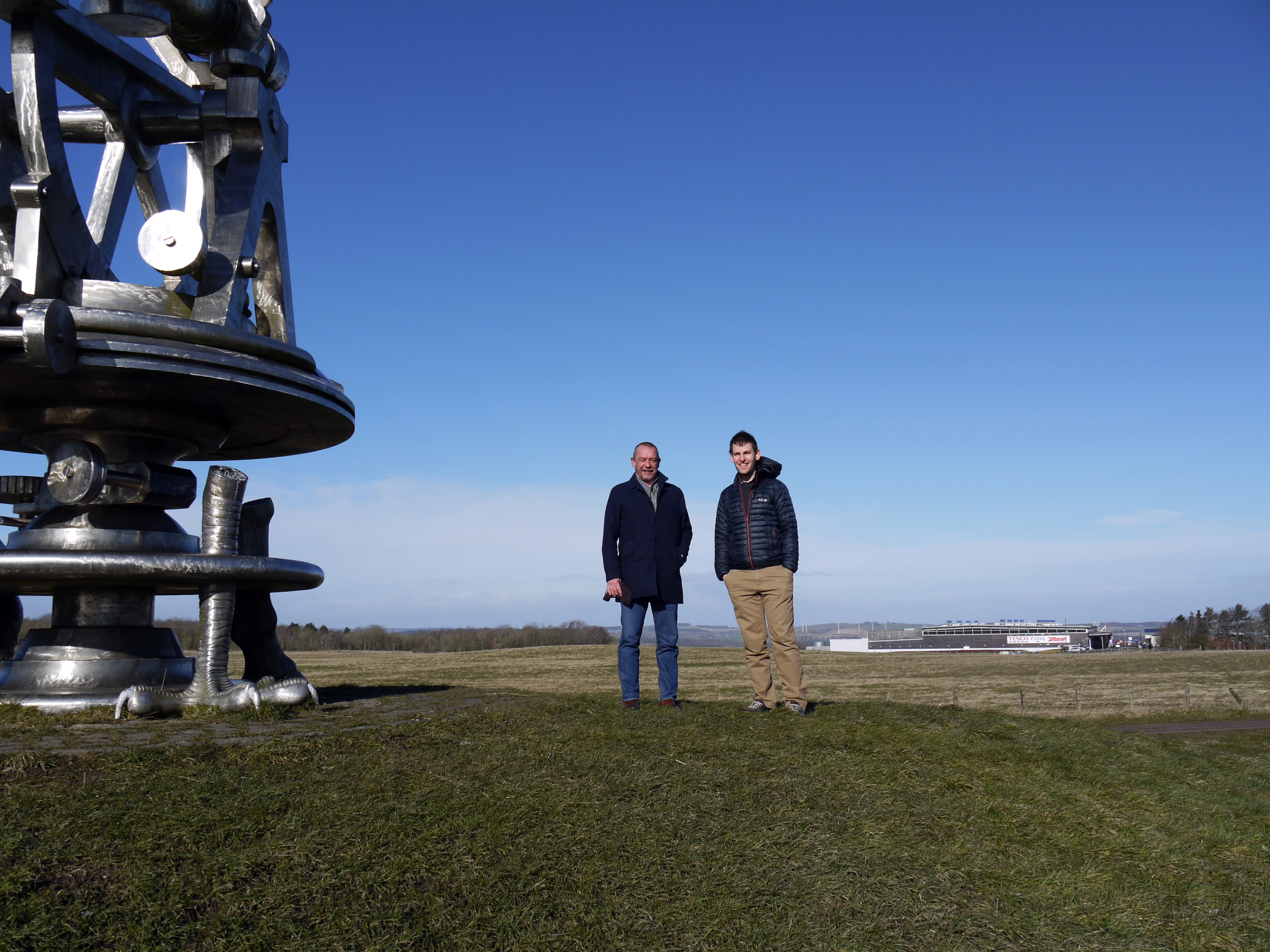 Mike Clark, Development Director, Dysart Developments Ltd with David Davies, Architectural Director, Sadler Brown Architects at the former Consett steelworks site to the south of Puddlers roundabout, Genesis Way in Consett.