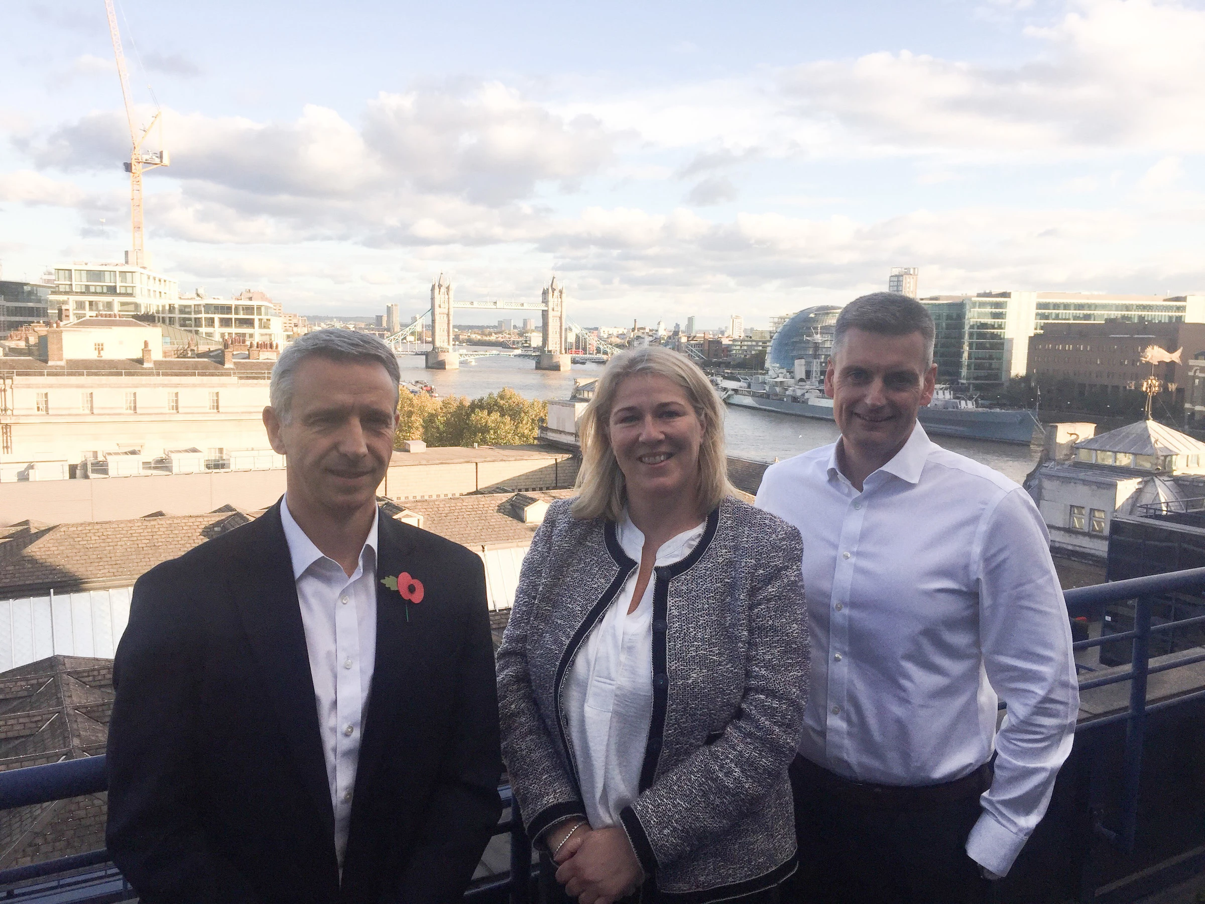 L-R: TCC Group's Mike Park, Joanne Smith and Joe Norburn