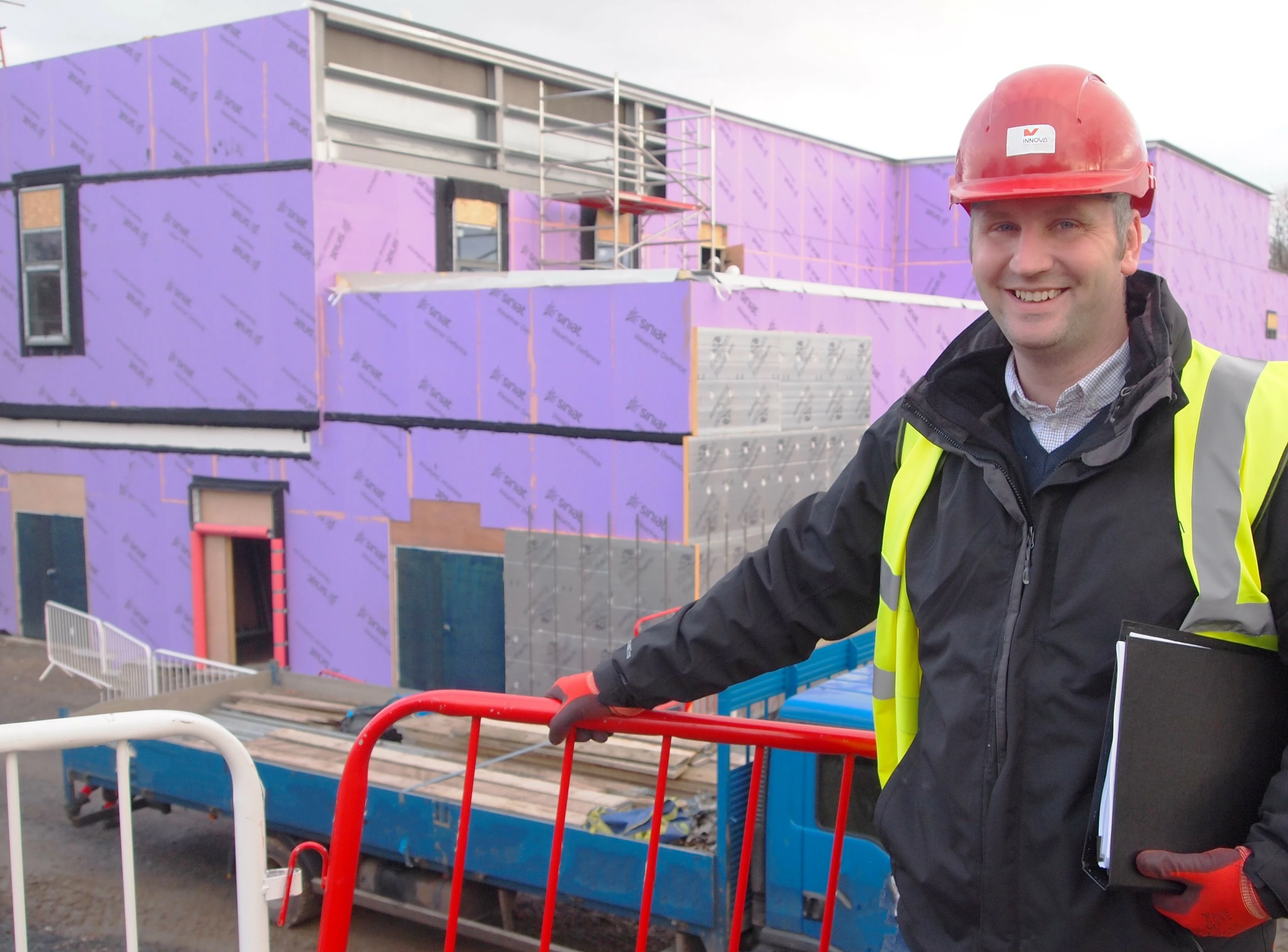 Innova's senior project manager Cory Keir at the Sandside Lodge School site