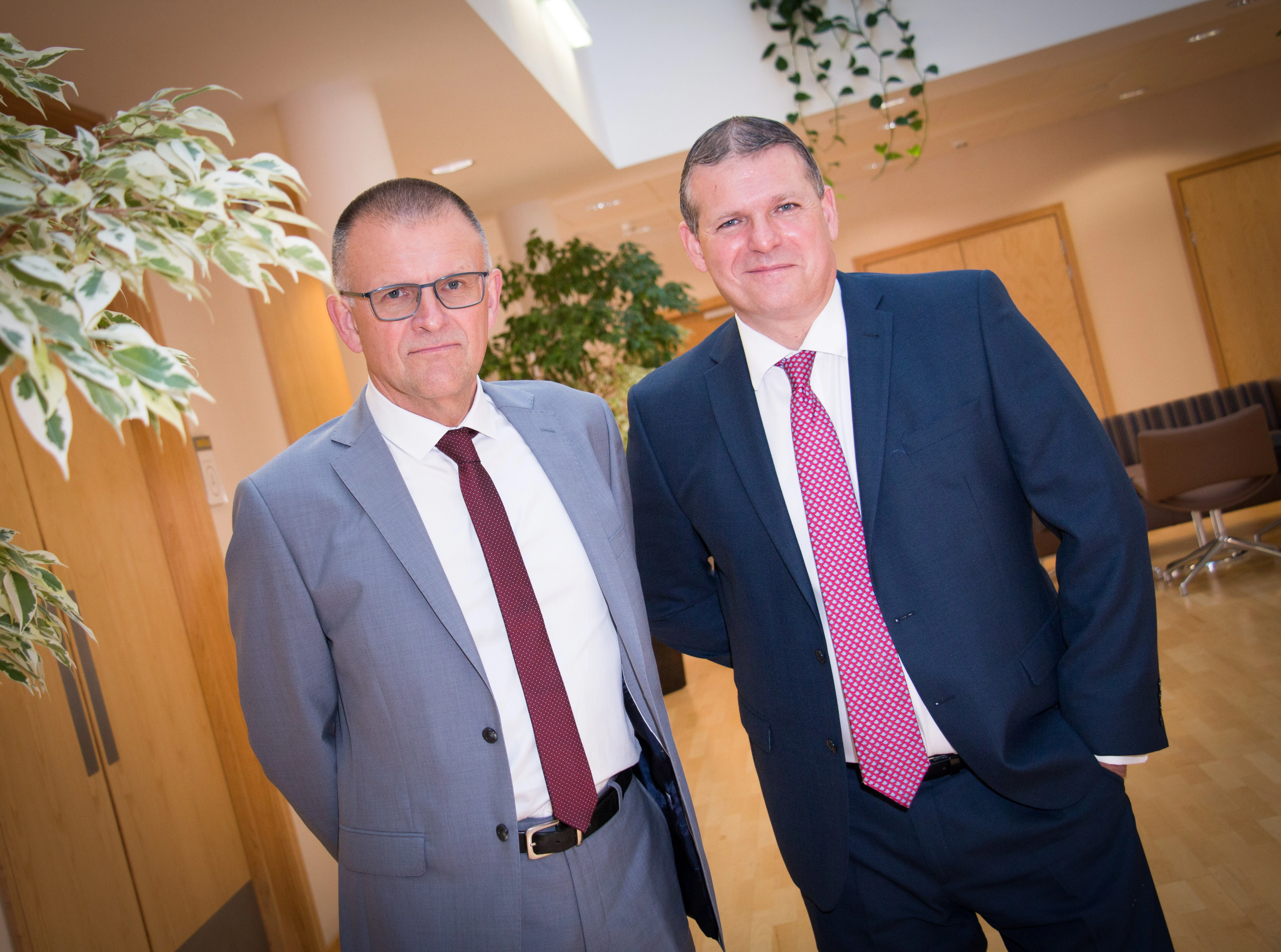 New Bernicia Chair John Holmes (left) with chief executive John Johnston