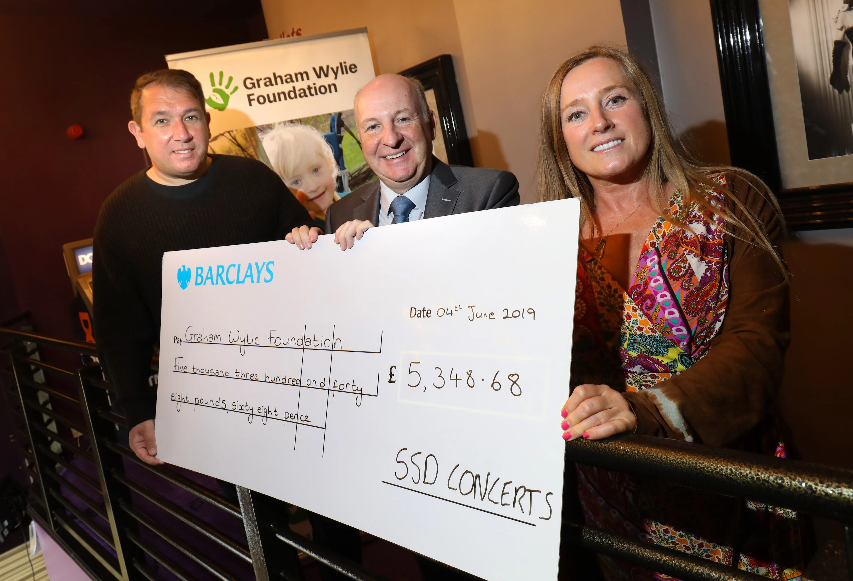 SSD Concerts' Steve Davis, Graham Wylie & Graham Wylie Foundation CEO, Angie Jenkison