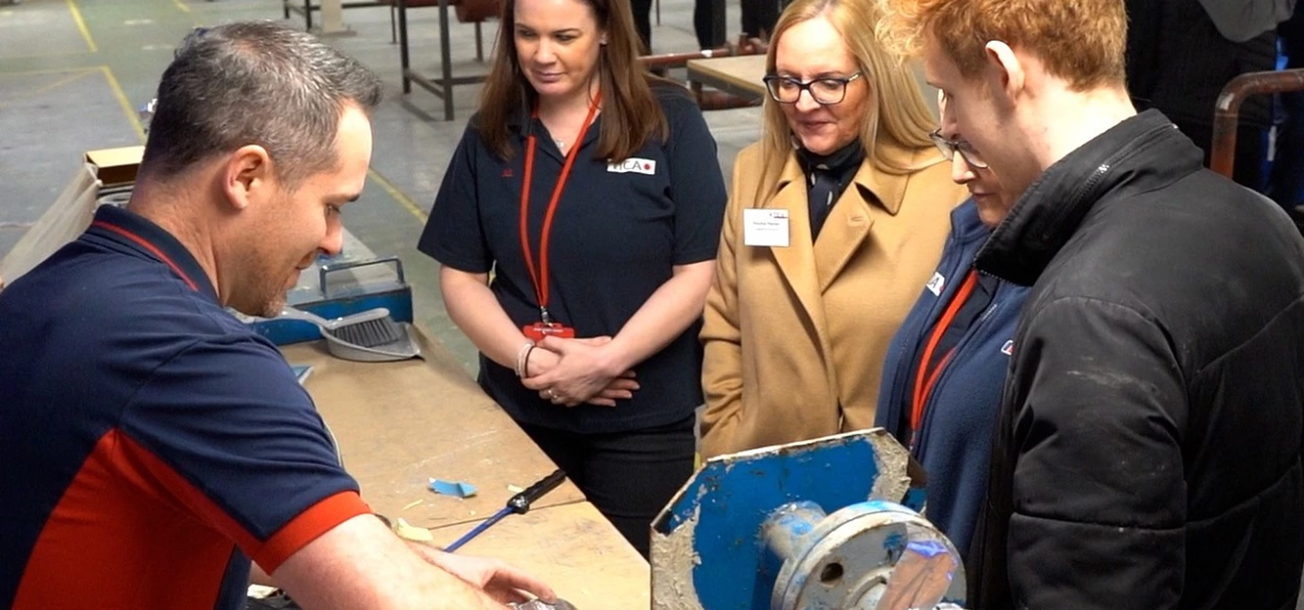 Daniel Metcalfe, Qualifications Delivery Lead, demonstrates the art of cutting thermal insulation as part of TICA’s ‘Lagger or Blagger’ competition which was open to visitors