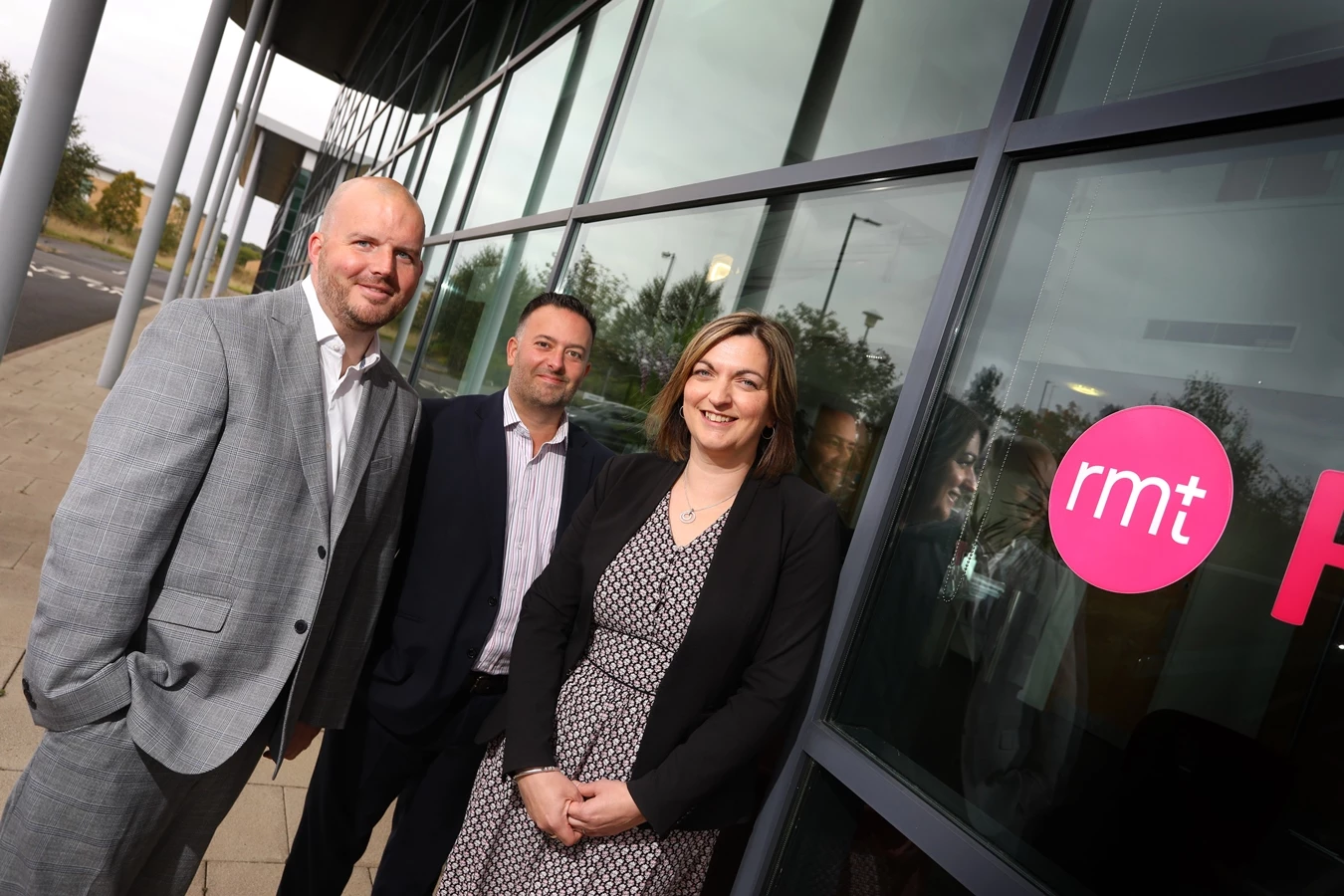 (front, left) Chris Moir and Rachel Warriner with (centre) RMT director Anthony Andreasen