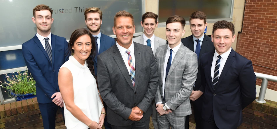 Graham Gordon (front centre) with some of the new trainees