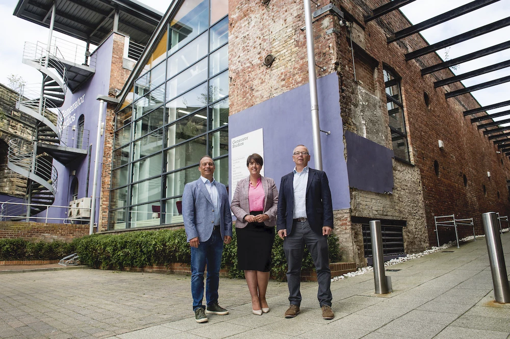 Route Agency managing directors, Darren Davidson and Ben Dascombe with recruit, Adrianne Baird, head of search and optimisation.