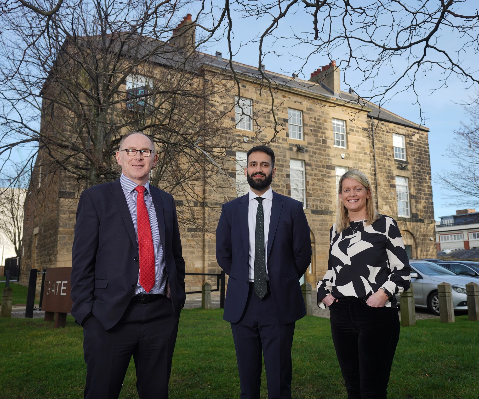 Iain Rollingson, Gagan Jagpal, Laura Lloyd at Citygate House in Newcastle