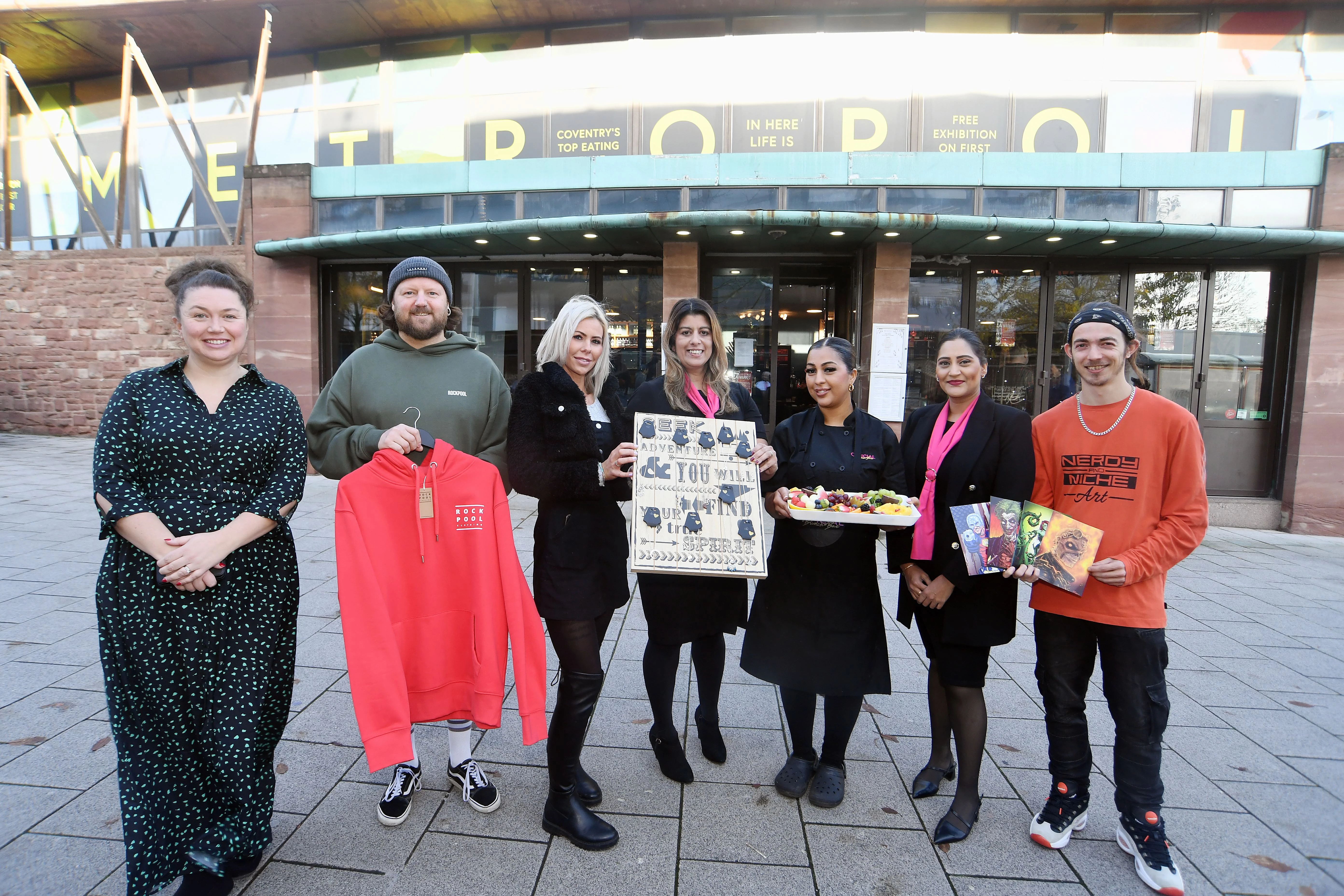 Lucy Bolton, Keith Morron, Nicola Blower (Tabu), Becky Jones, Manpreet Kaur, Michelle Patel (Quality Assurance Manager at PET-Xi), Curtis Cripps (Nerdy And Niche Art)