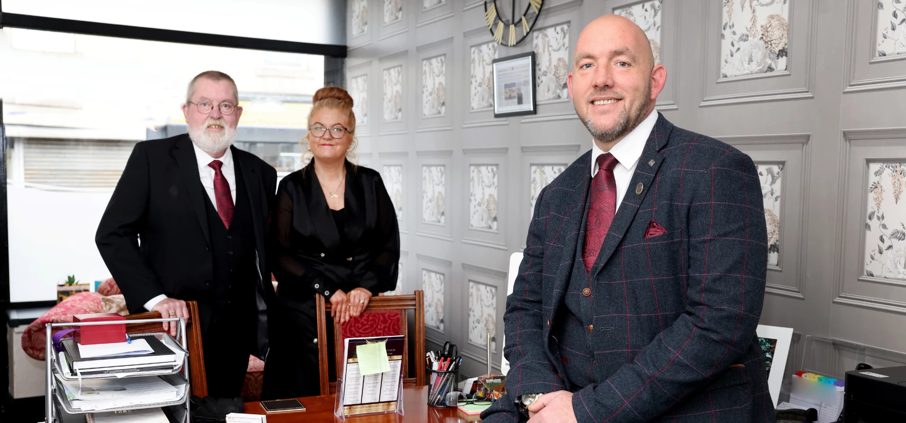 Trevor Shingler (centre) with wife and company director Gayle and father in law Bob Waite.