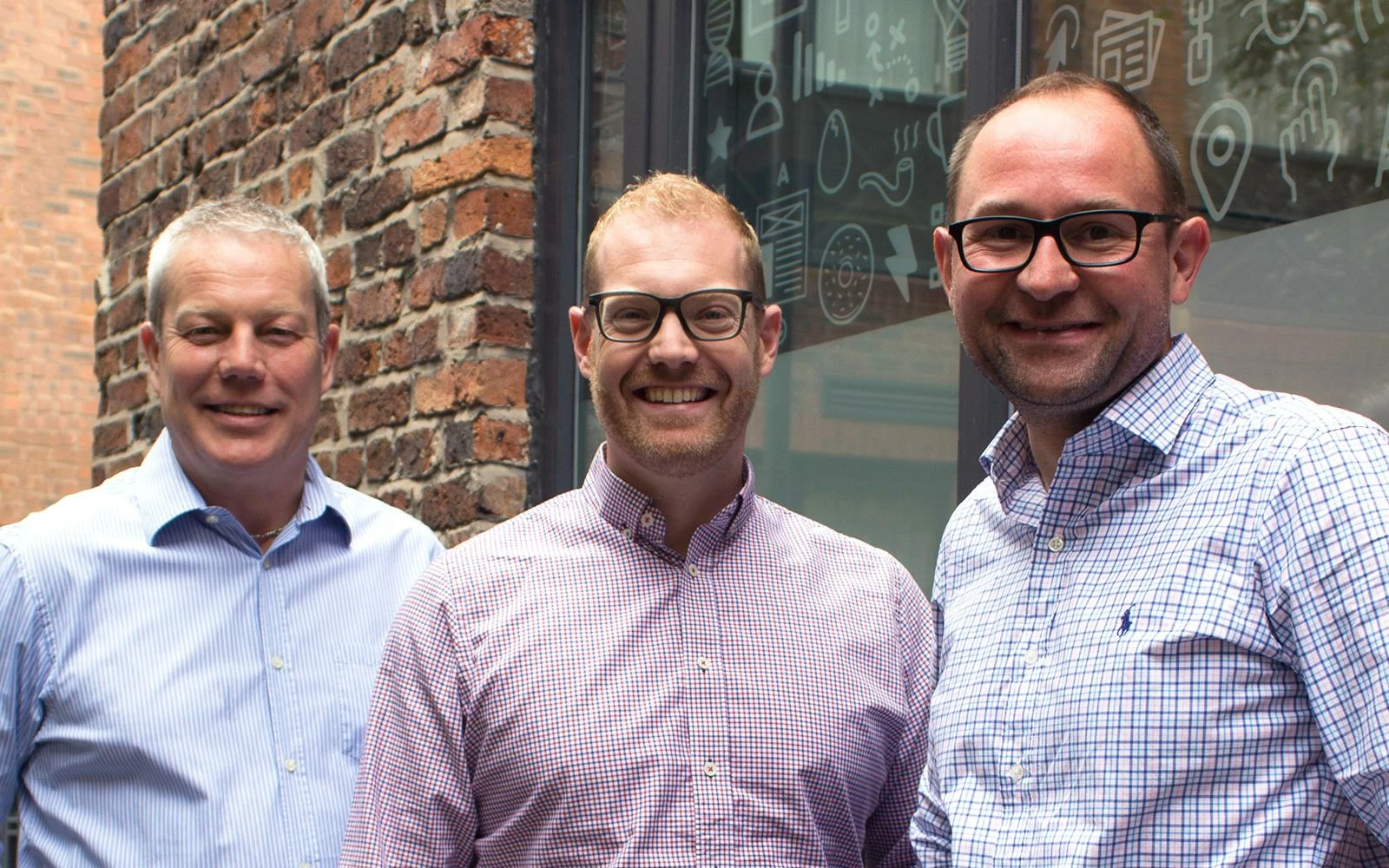 From left to right - Chris Jackson, Andy Hey and Jonathan Filewood